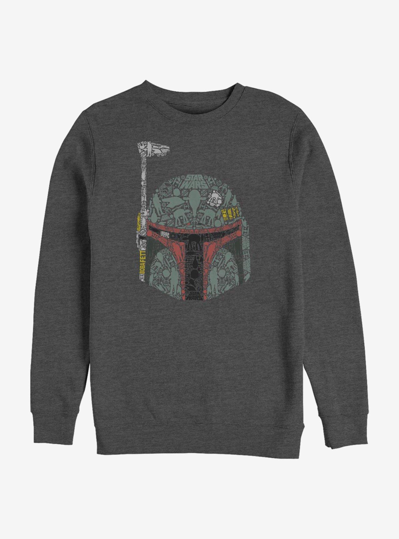 Star Wars Boba Icons Crew Sweatshirt, CHAR HTR, hi-res