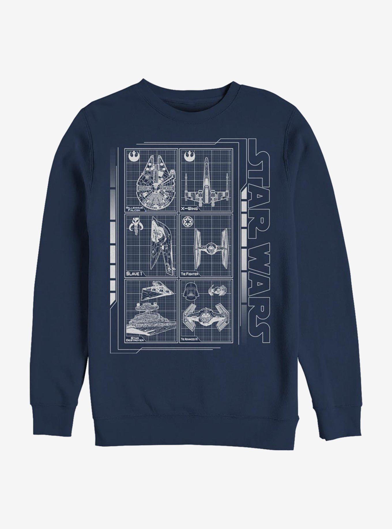 Star Wars Battle Ships Sweatshirt, NAVY, hi-res