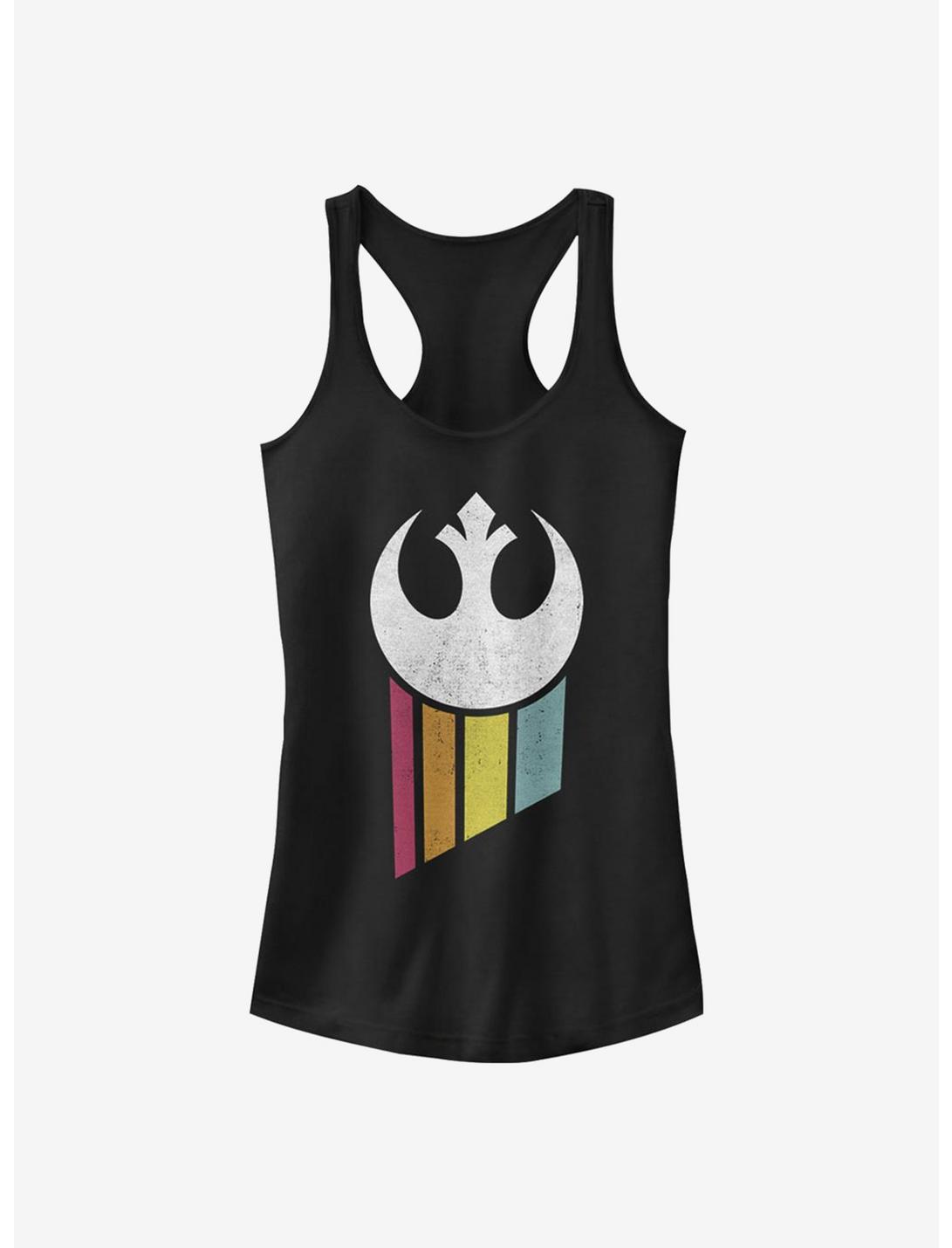 Star Wars Rainbow Rebel Logo Girls Tank Top, BLACK, hi-res
