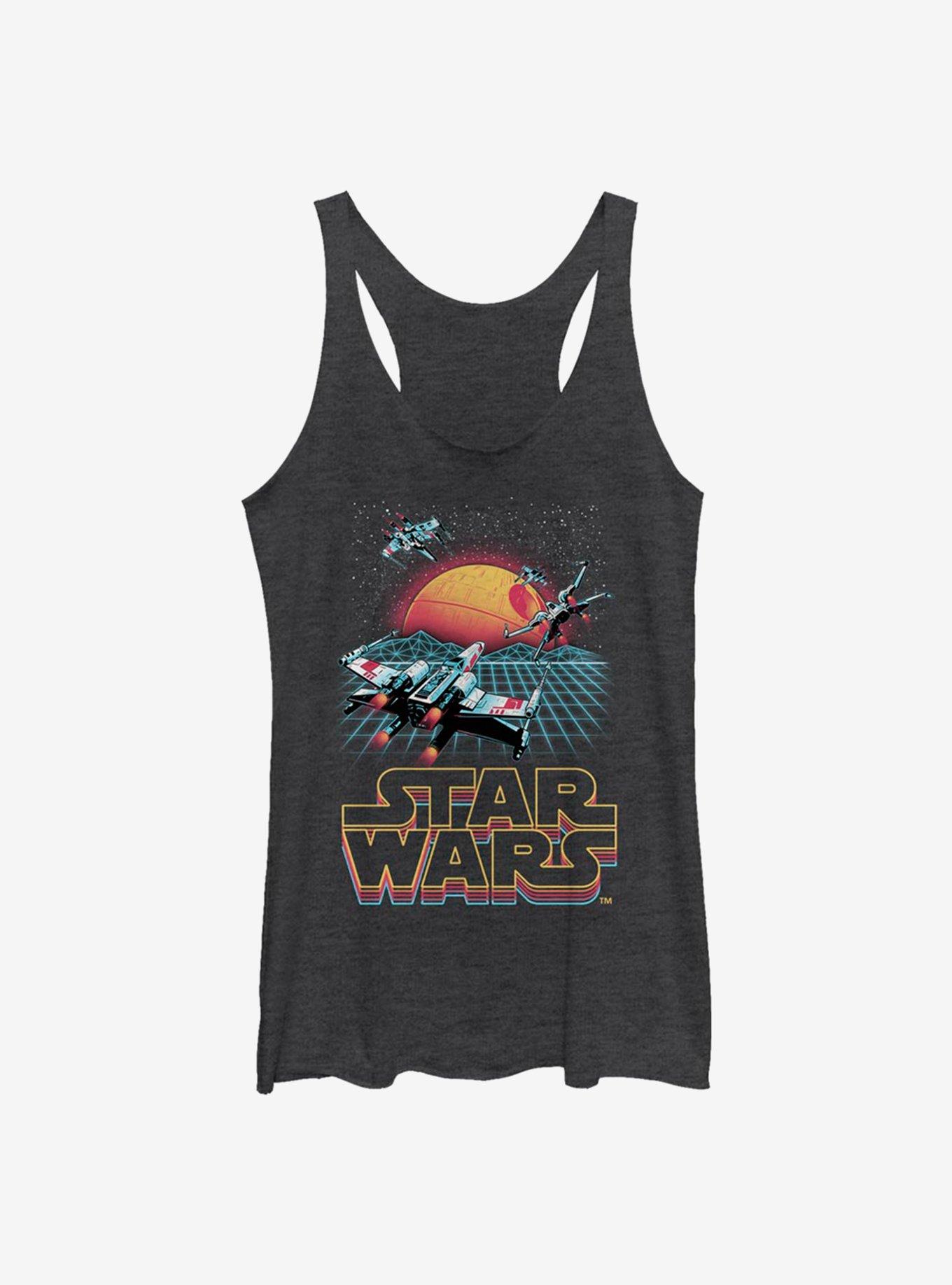 Star Wars Retro X-Wing Girls Tank, BLK HTR, hi-res