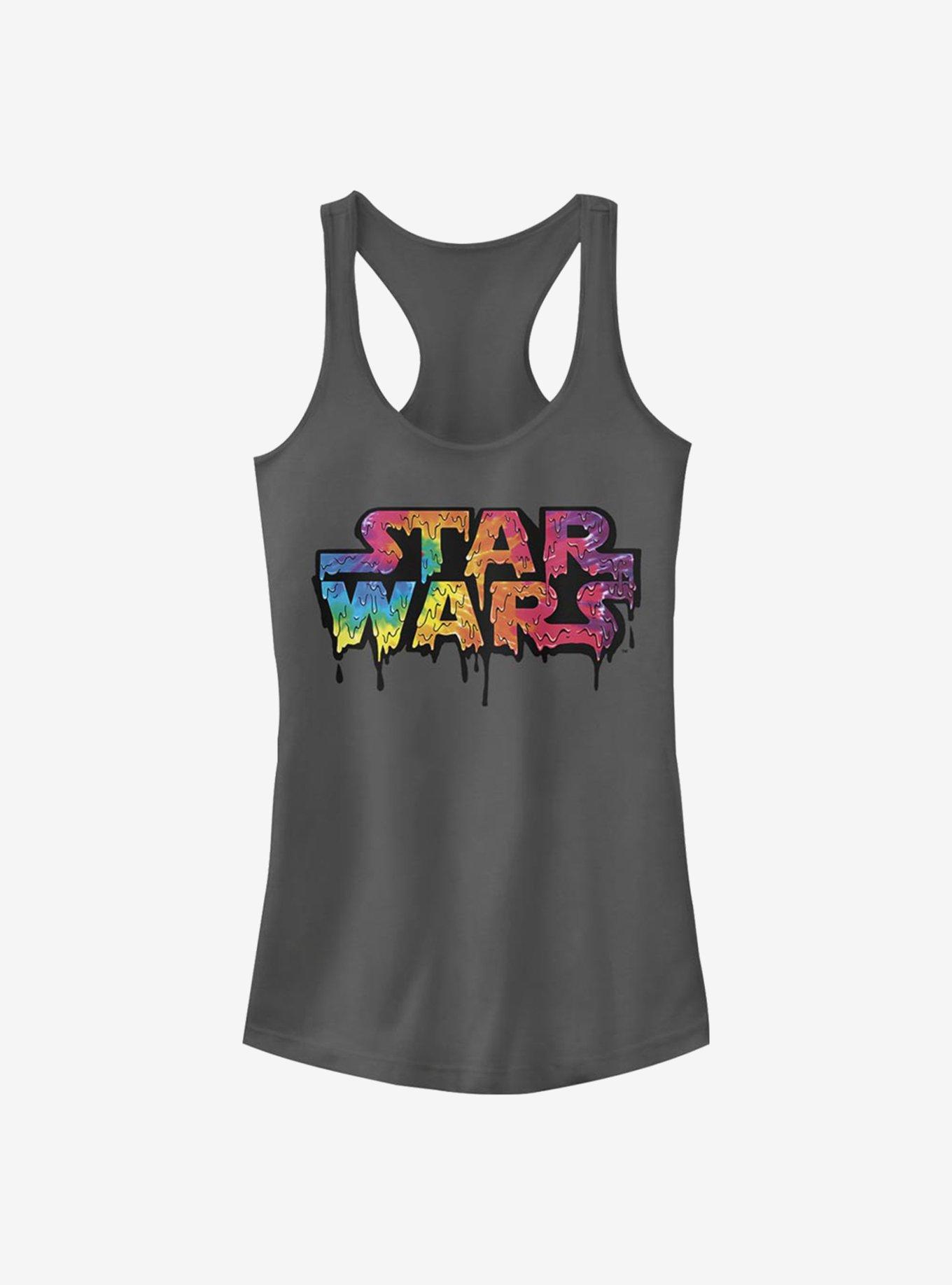 Star Wars Tie-Dye Drip Girls Tank, CHARCOAL, hi-res