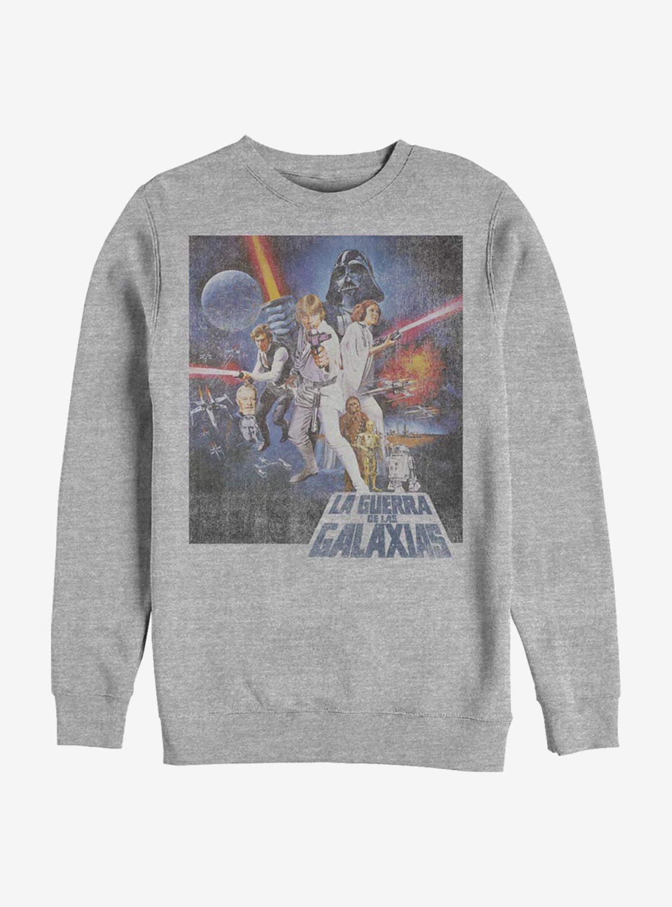 Star Wars Episode IV A New Hope La Guerra De Las Galaxias Poster Sweatshirt, , hi-res