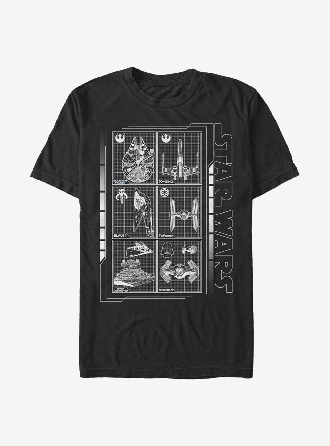 Star Wars Battle Ships T-Shirt, BLACK, hi-res view 1