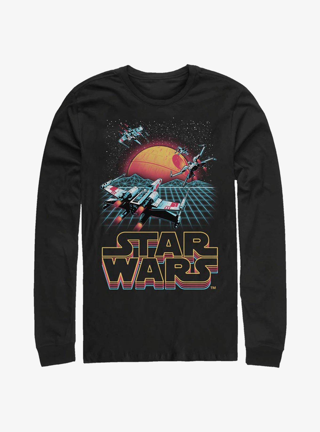 Star Wars Retro X-Wing Long-Sleeve T-Shirt, BLACK, hi-res