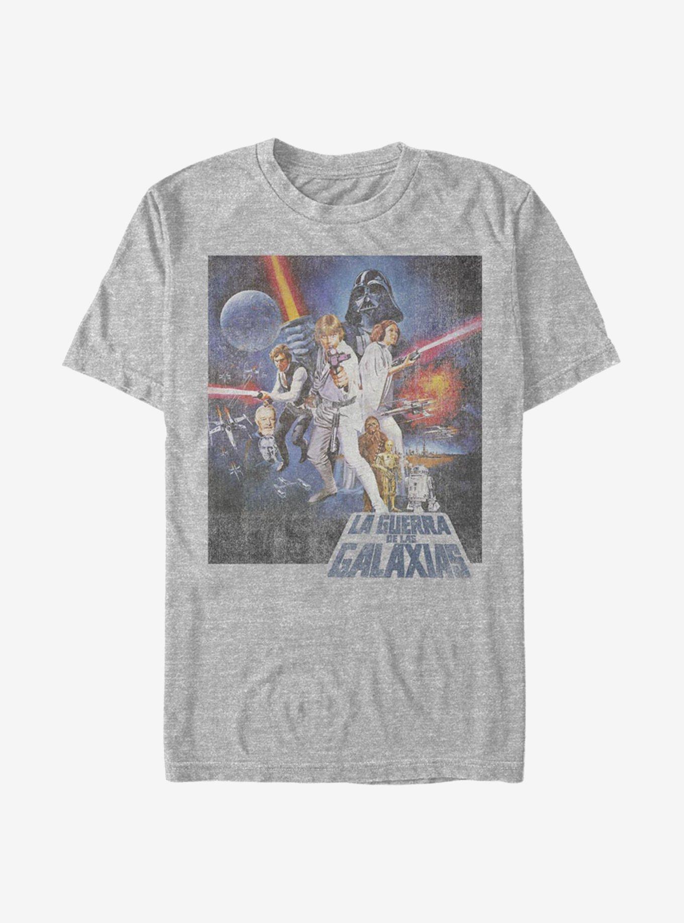 Star Wars Episode IV A New Hope La Guerra De Las Galaxias Poster T-Shirt, , hi-res