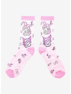 My Melody & Kuromi Pink Crew Socks, , hi-res