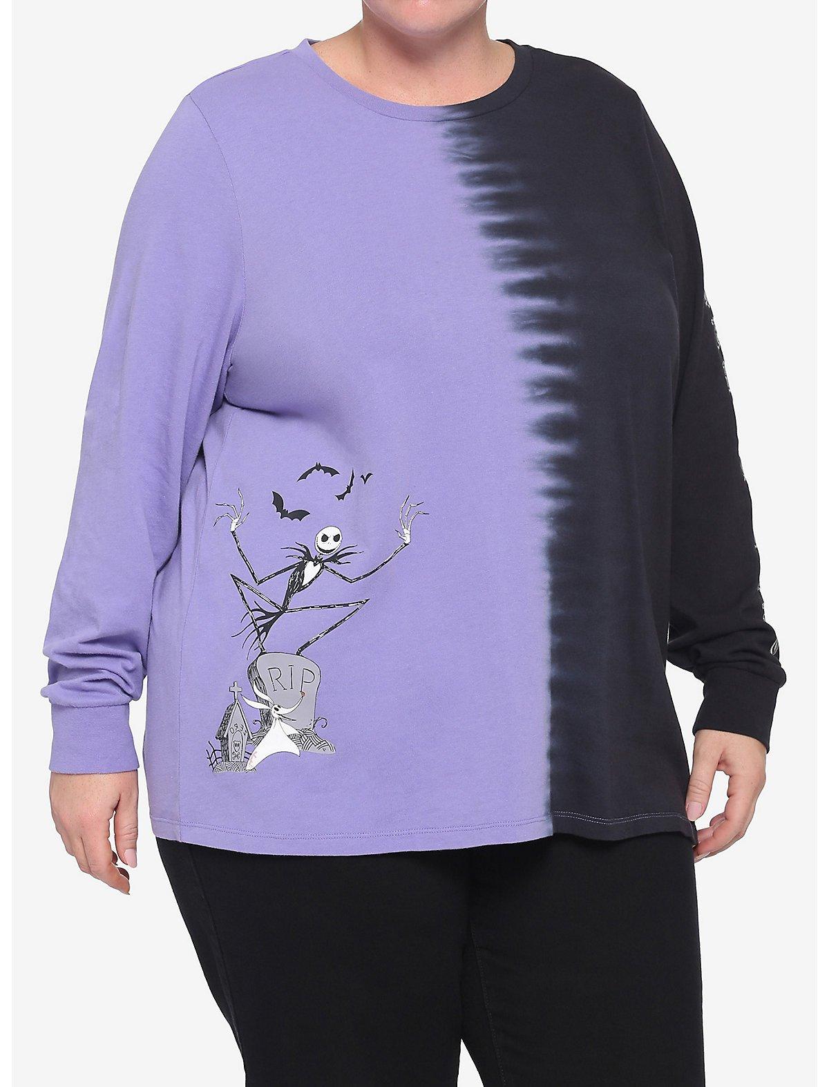 The Nightmare Before Christmas Split Wash Long-Sleeve T-Shirt Plus Size, MULTI, hi-res