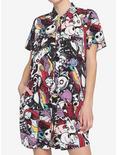 The Nightmare Before Christmas Characters Button-Up Shirt Dress, MULTI, hi-res