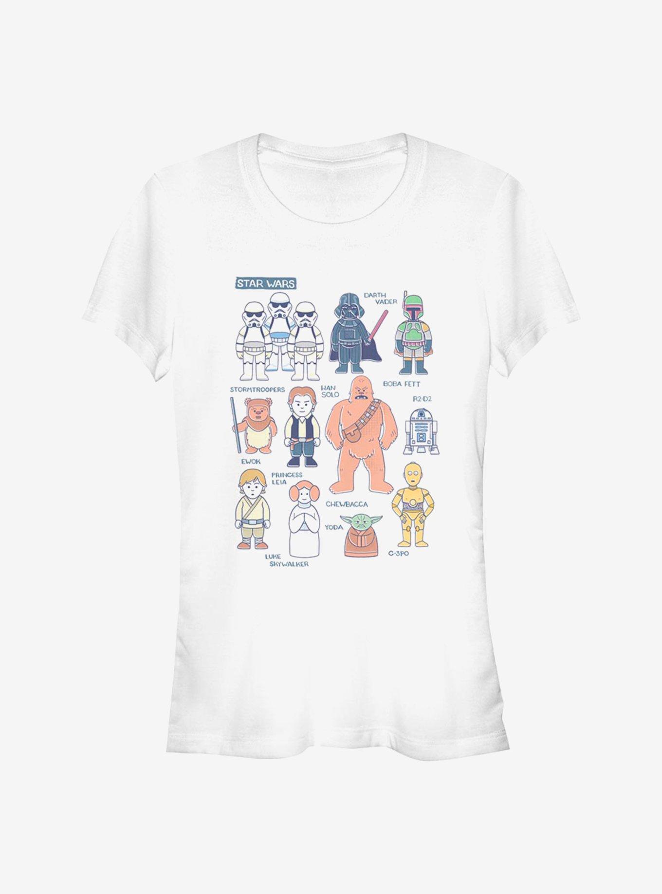 Star Wars Little Characters Girls T-Shirt, WHITE, hi-res