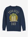 Star Wars Best Dad Yoda Says Crew Sweatshirt, NAVY, hi-res