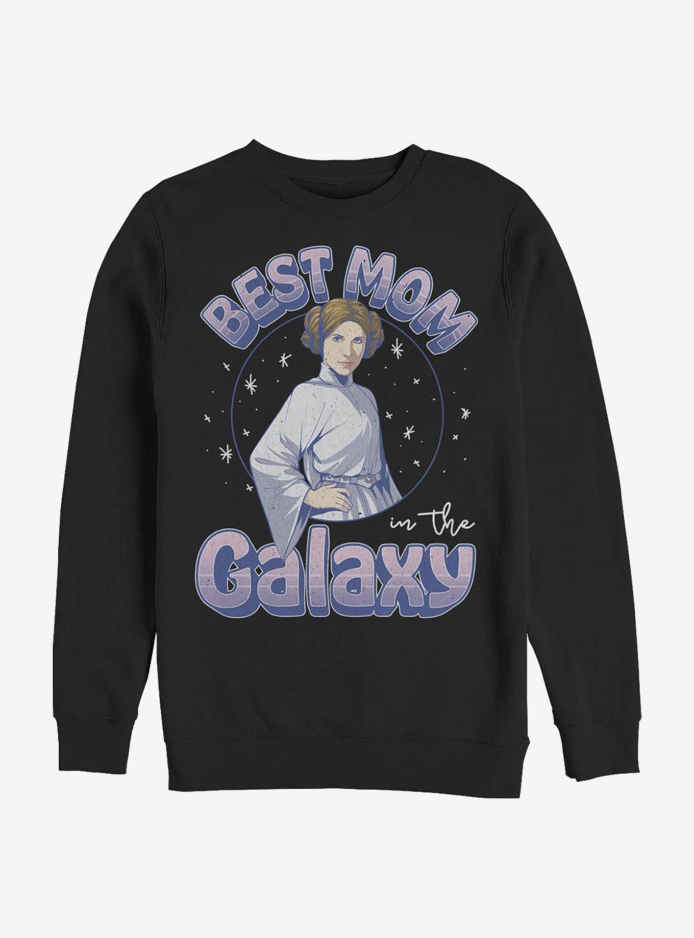 Star Wars Best Mom In Galaxy Crew Sweatshirt, BLACK, hi-res