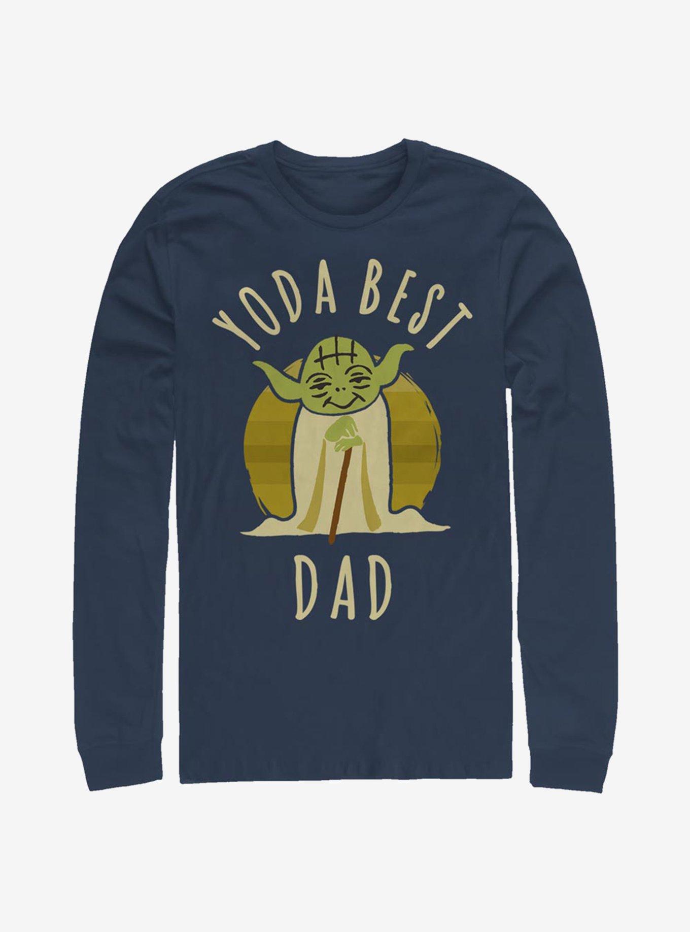 Star Wars Best Dad Yoda Says Long-Sleeve T-Shirt, NAVY, hi-res