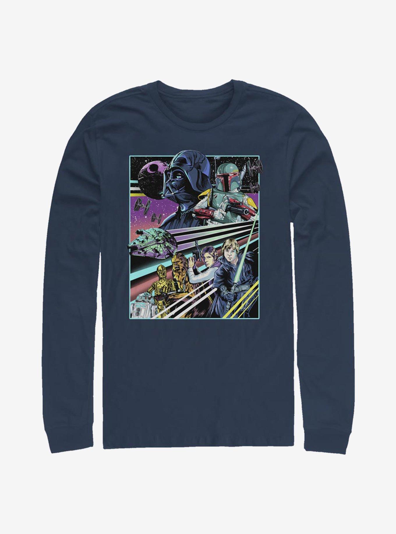 Star Wars Rebellion Poster Long-Sleeve T-Shirt, NAVY, hi-res