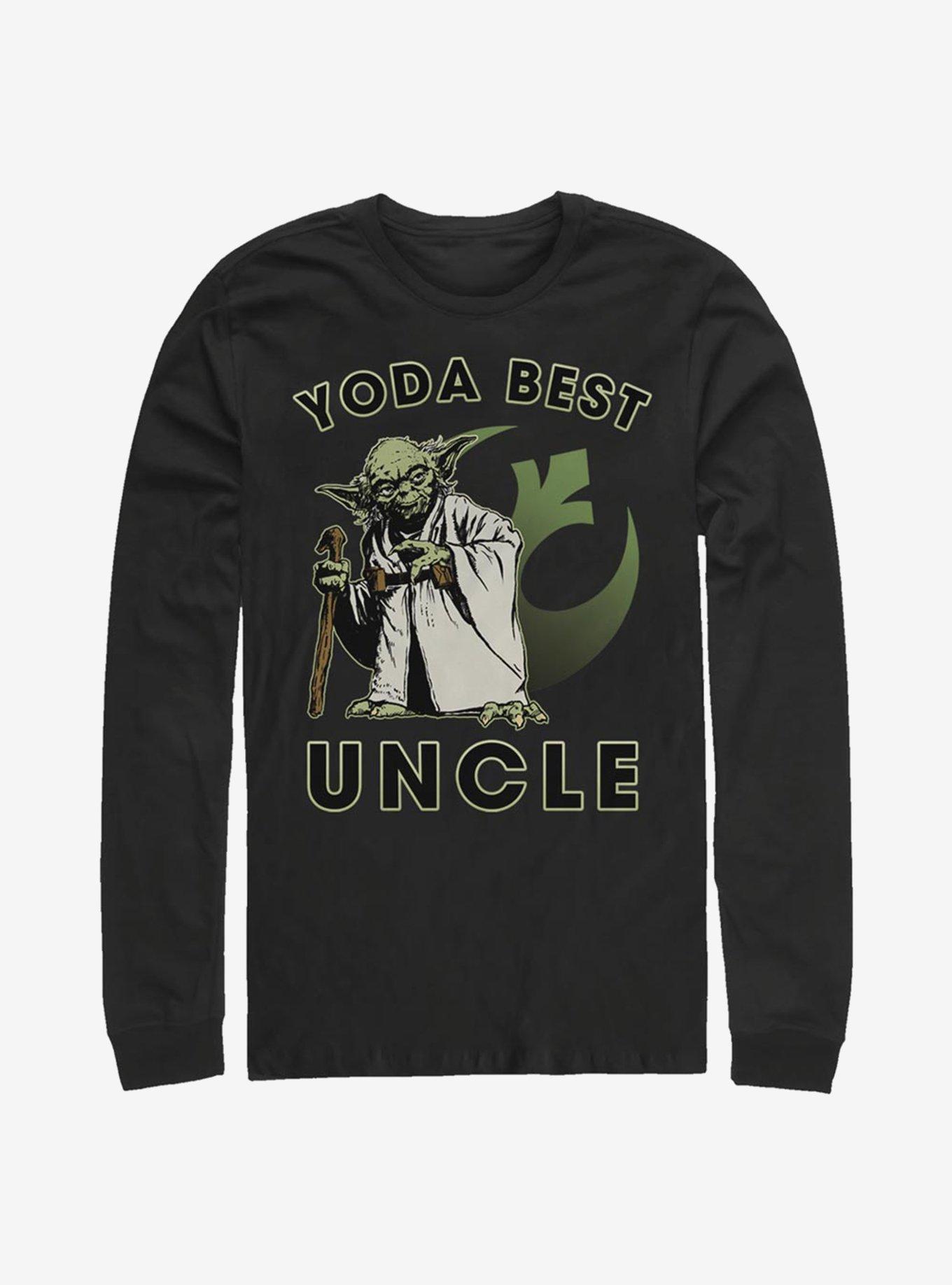 Star Wars Yoda Best Uncle Long-Sleeve T-Shirt, BLACK, hi-res