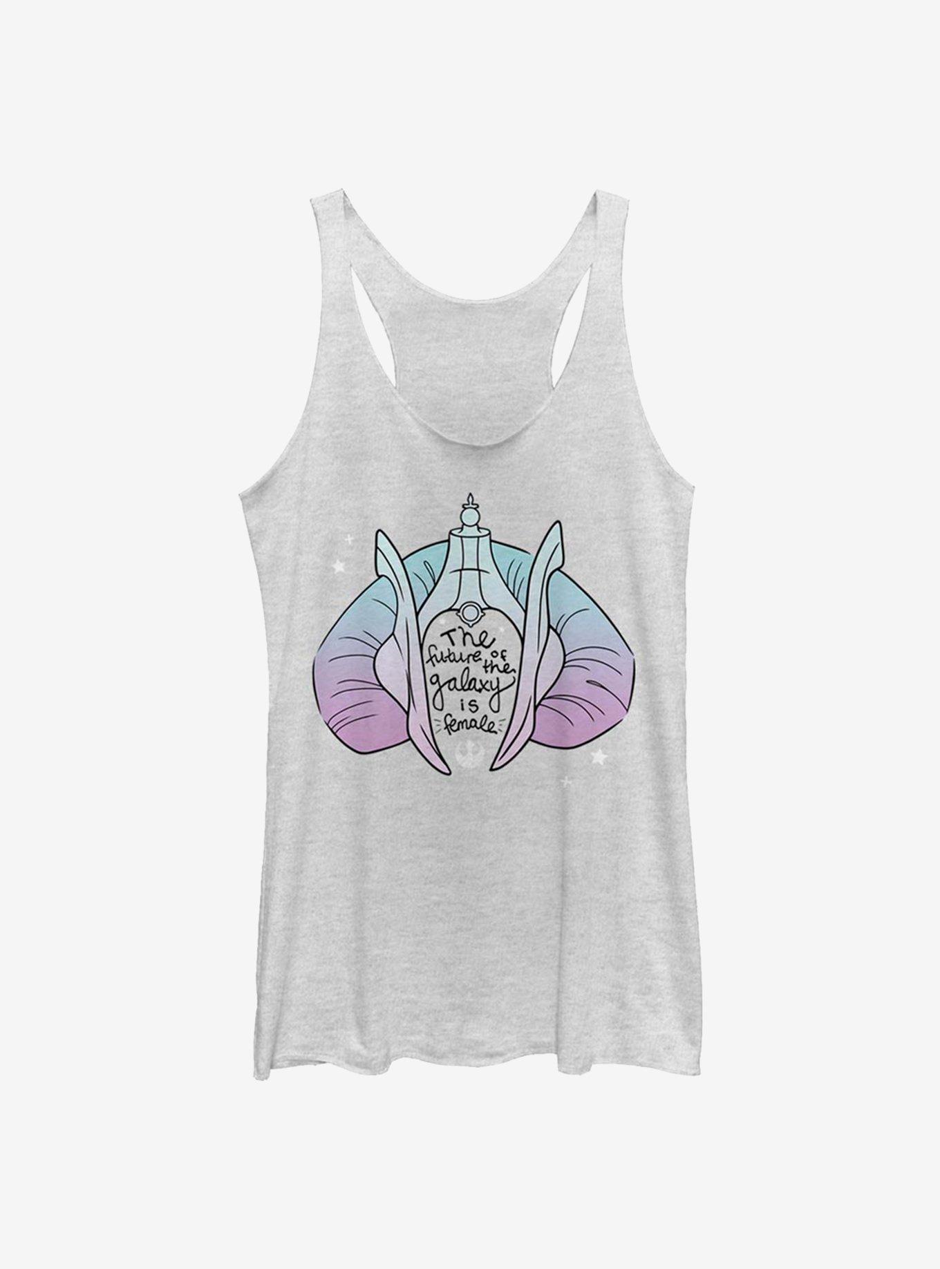 Star Wars Future Amidala Hair Text Girls Tank, WHITE HTR, hi-res