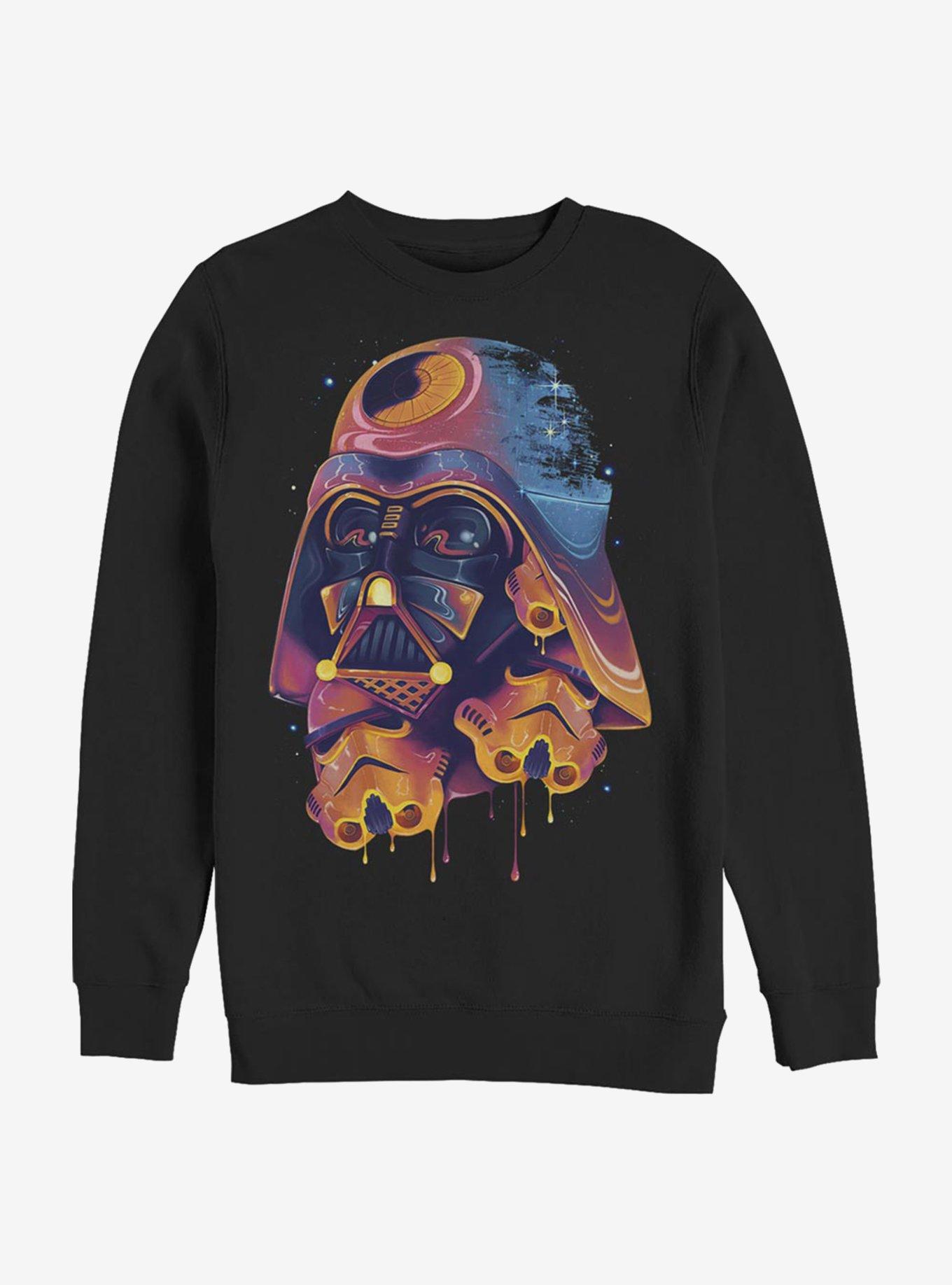 Star Wars Color Melted Vader Crew Sweatshirt, BLACK, hi-res