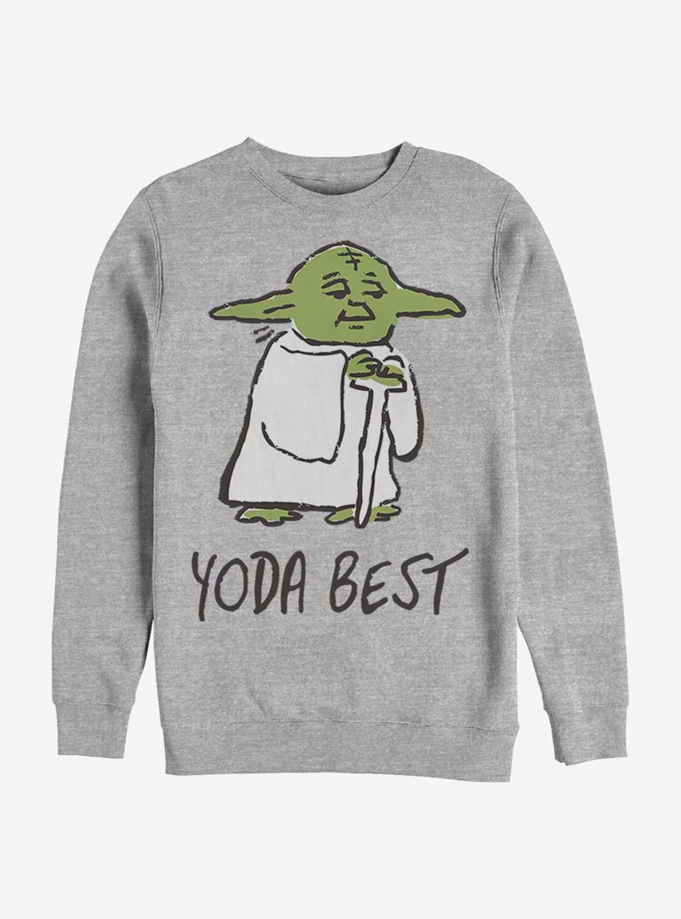 Star Wars Yoda Best Doodle Crew Sweatshirt, , hi-res