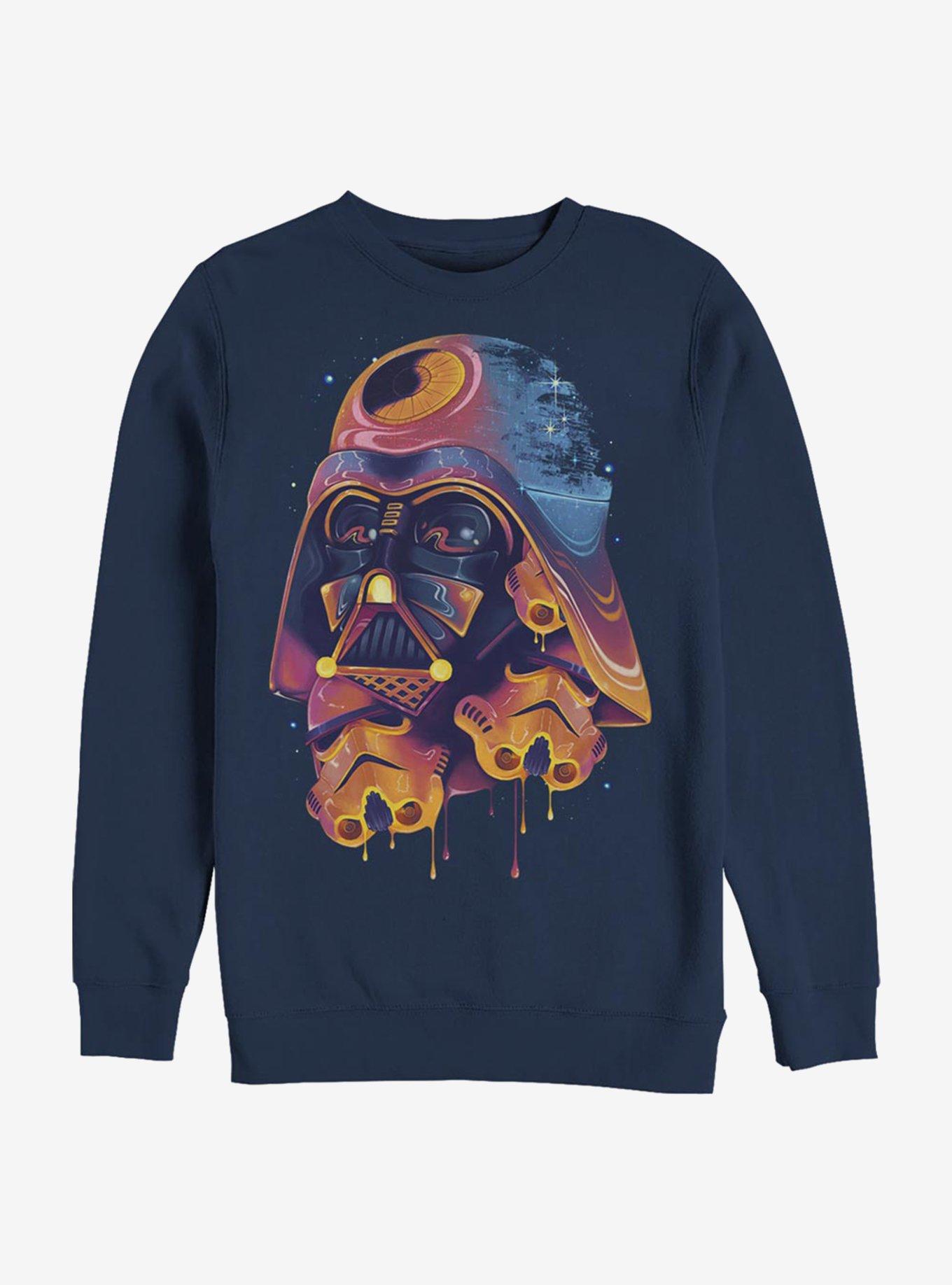 Star Wars Color Melted Vader Crew Sweatshirt, NAVY, hi-res