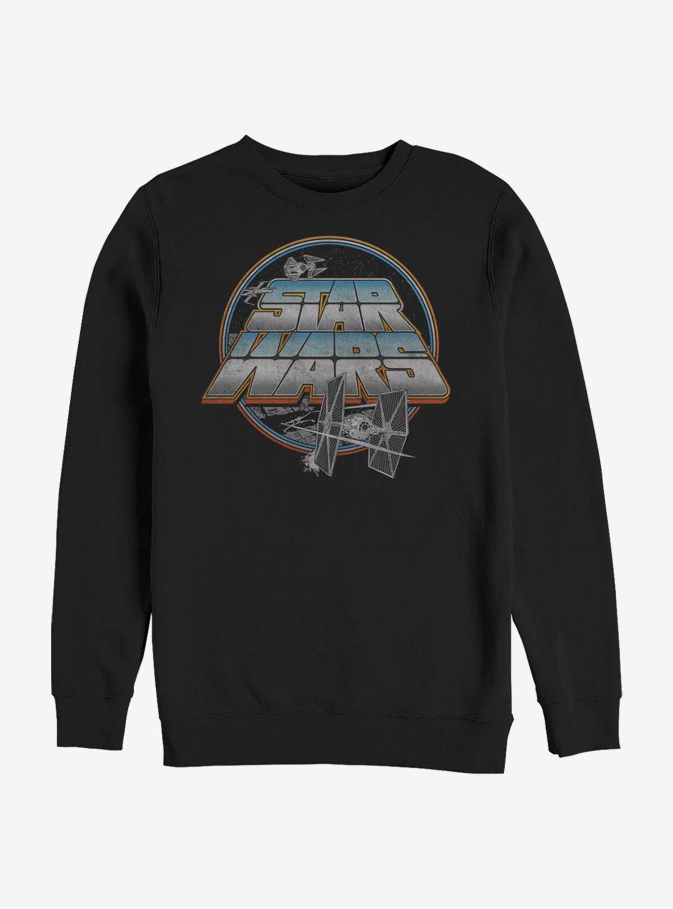 Star Wars Retro Crest Crew Sweatshirt, BLACK, hi-res