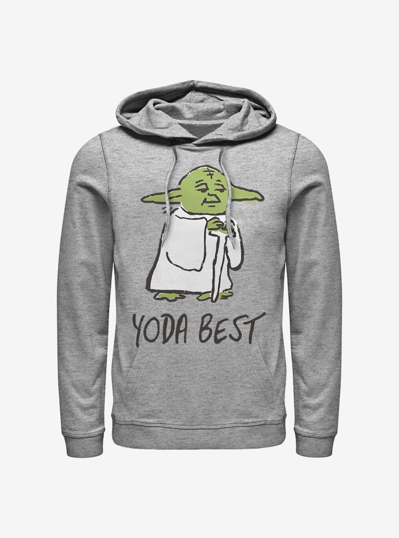 Star Wars Yoda Best Doodle Hoodie, ATH HTR, hi-res