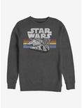 Star Wars Vintage Falcon Stripes Sweatshirt, CHAR HTR, hi-res
