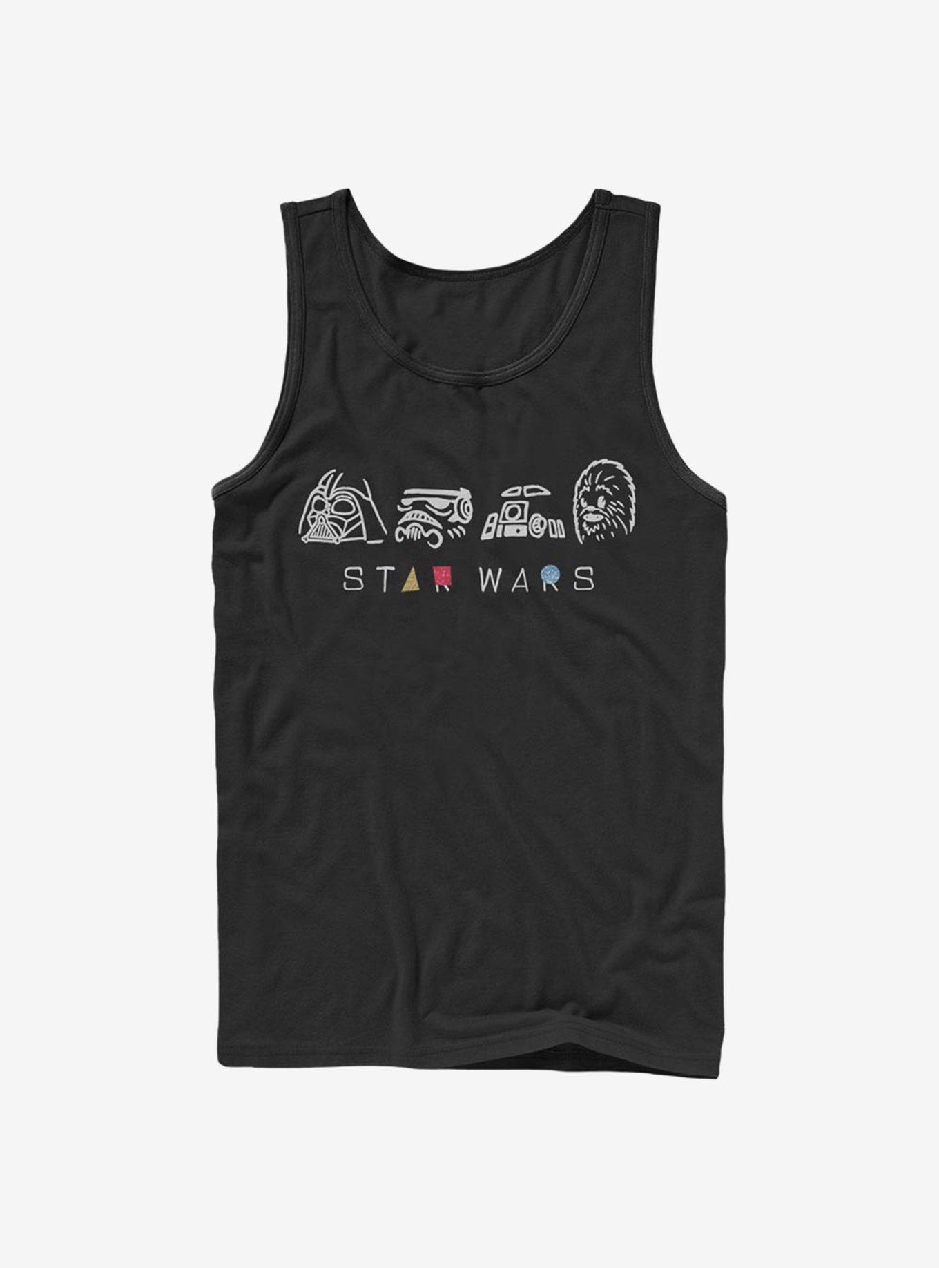 Star Wars Geometry Characters Tank, BLACK, hi-res