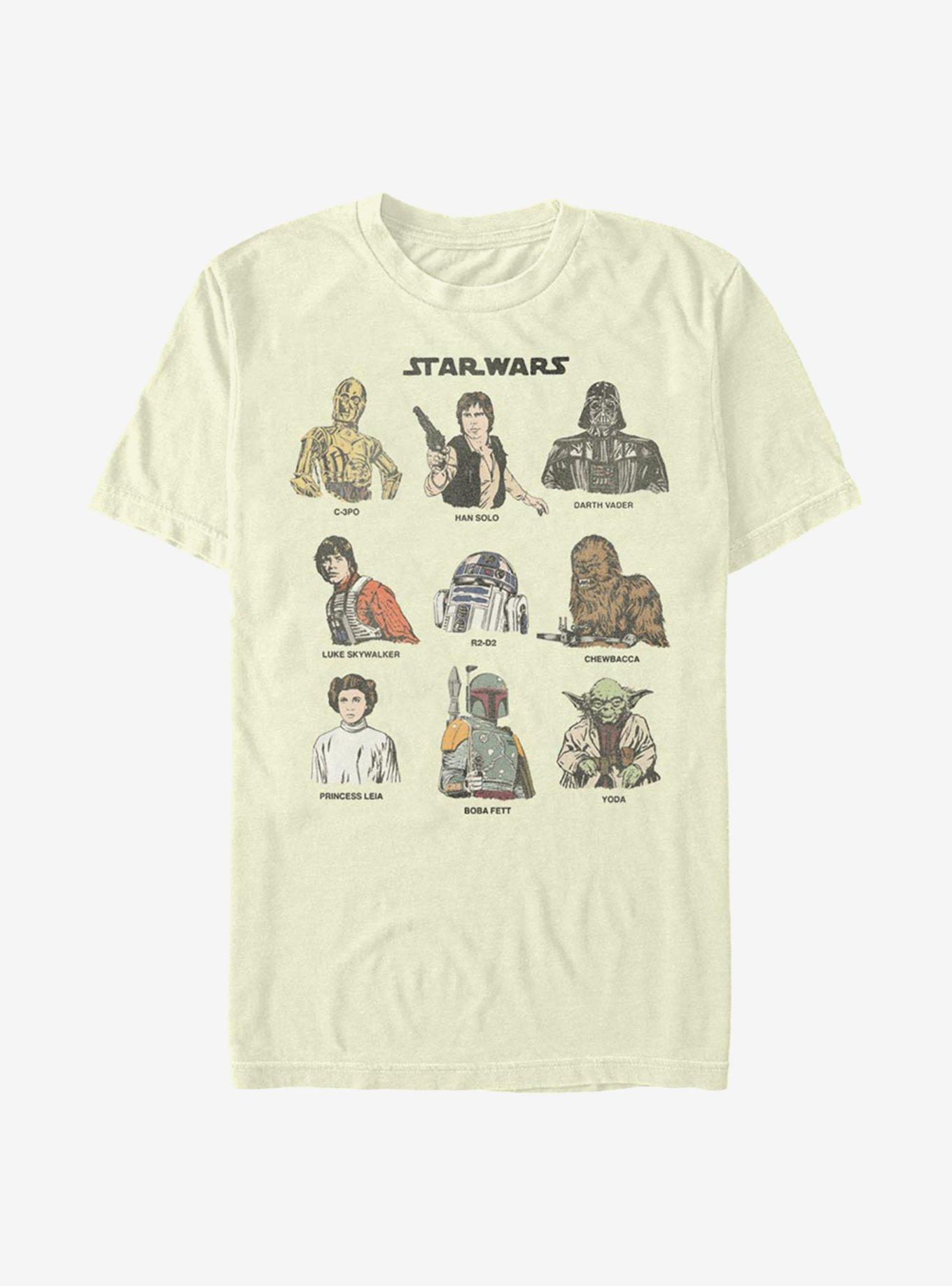 Star Wars Retro Character Cast T-Shirt