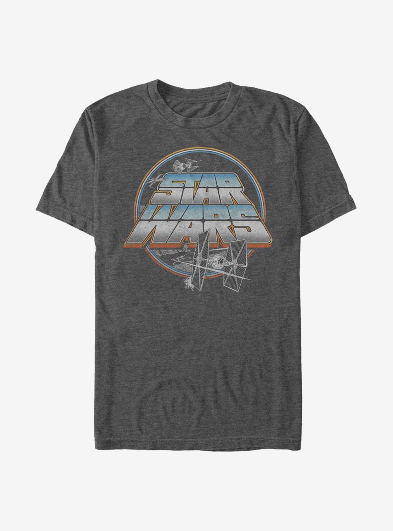 Star Wars Retro Crest T-Shirt, CHAR HTR, hi-res