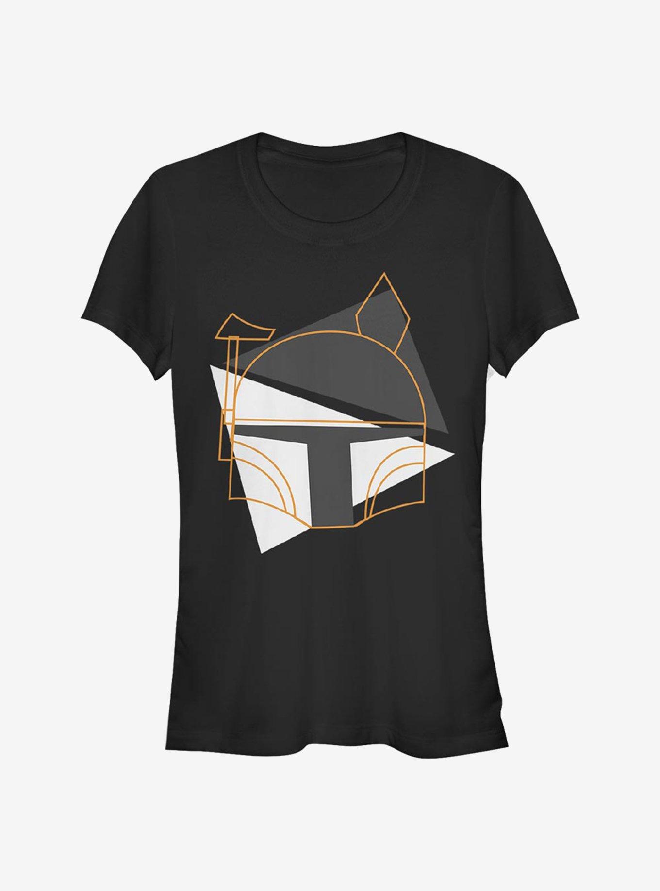 Star Wars Spooky Boba Lines Girls T-Shirt, BLACK, hi-res