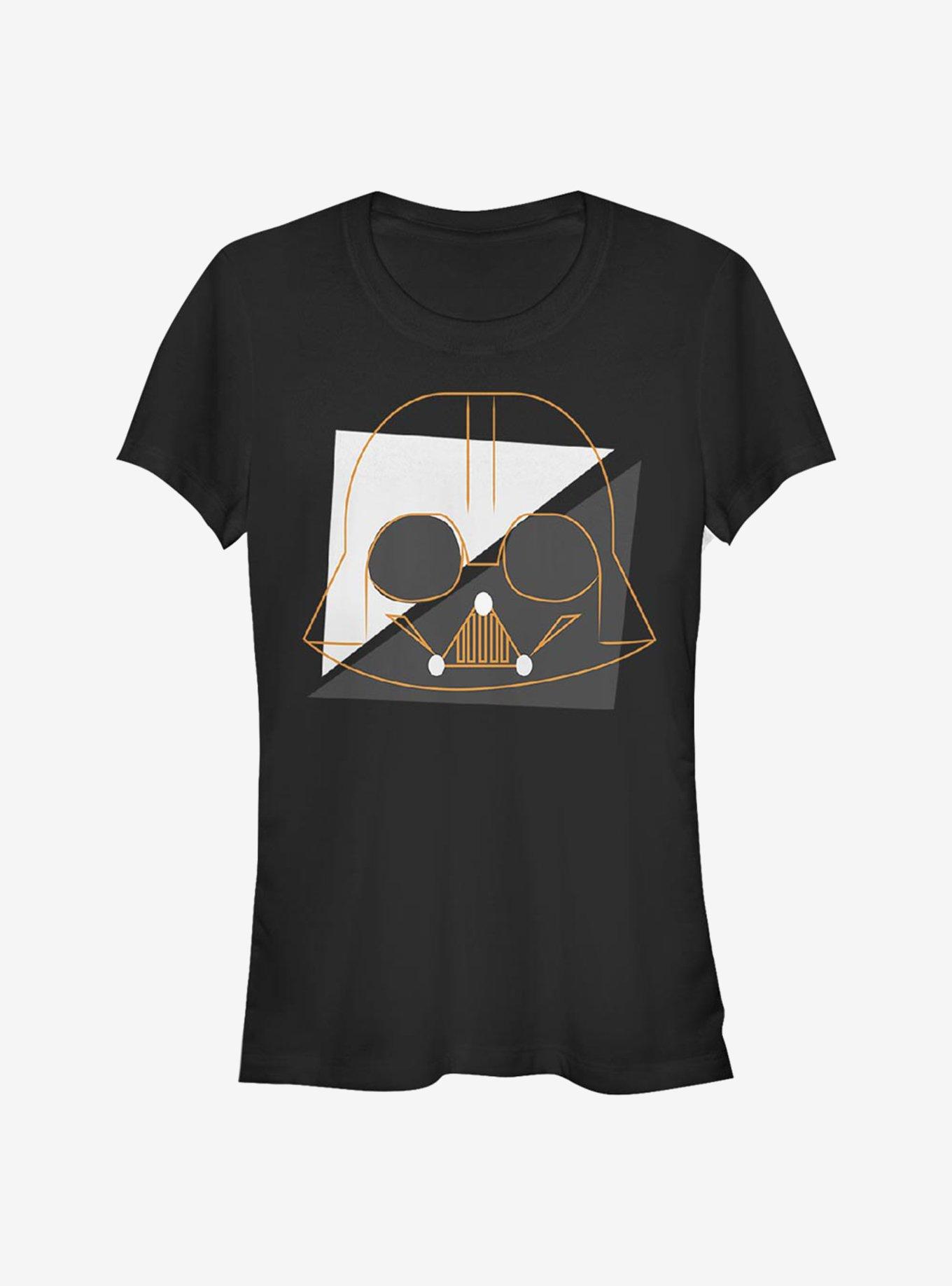 Star Wars Spooky Vader Lines Girls T-Shirt, BLACK, hi-res