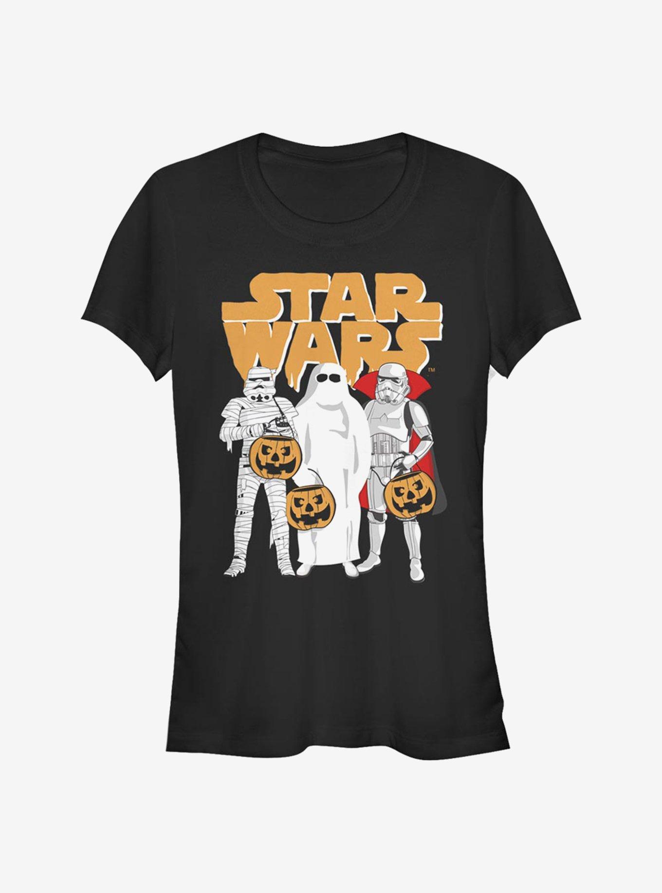 Star Wars Stormtroopers Trick Or Treating Girls T-Shirt, BLACK, hi-res