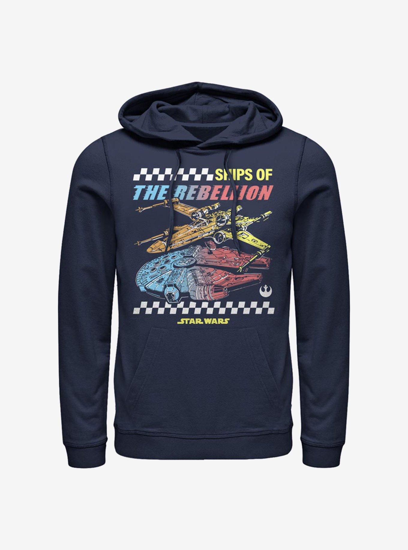 Star Wars Rebel Ships Hoodie, NAVY, hi-res