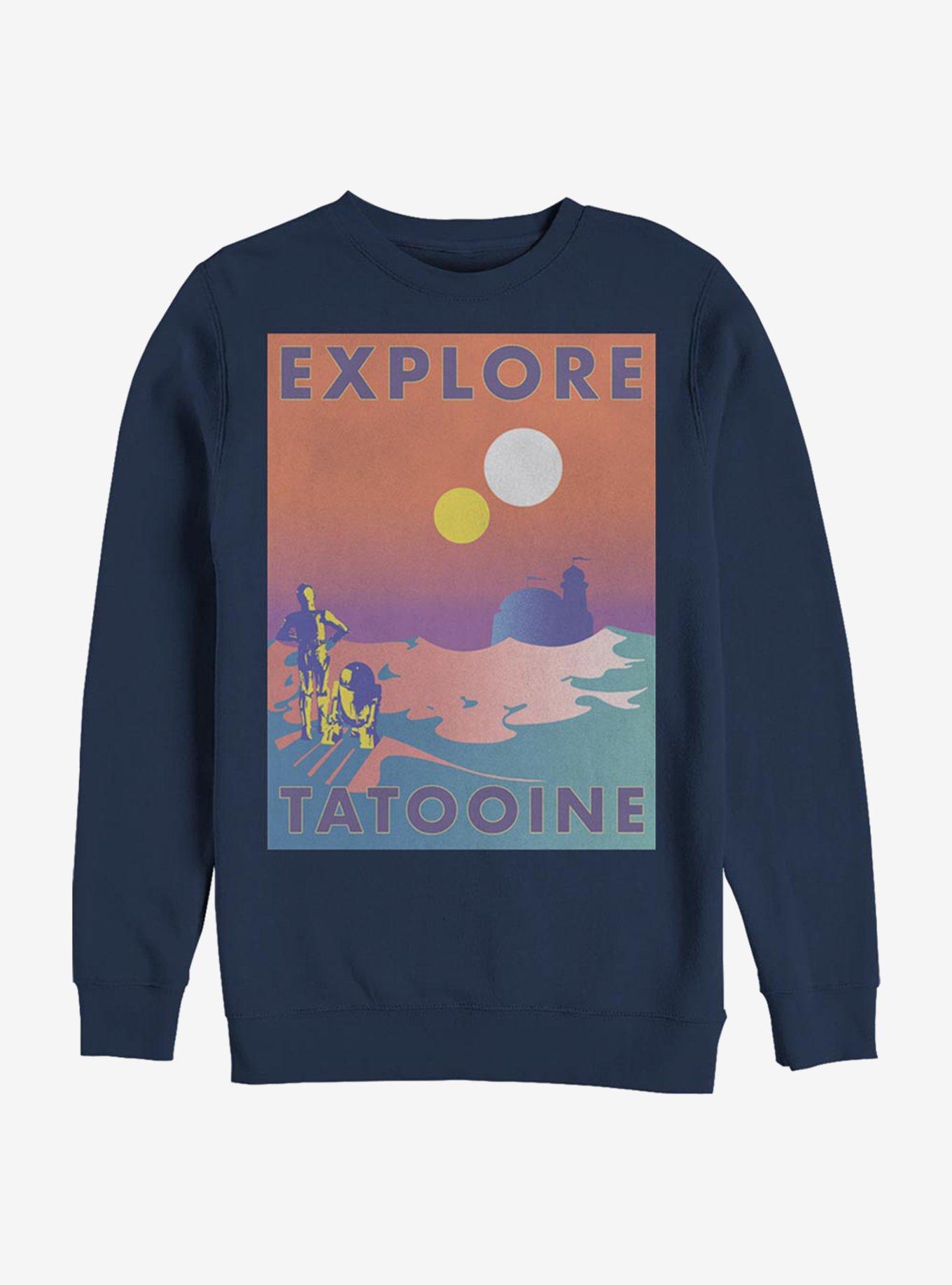 Star Wars Tatooine Traveller Crew Sweatshirt BLUE Hot Topic
