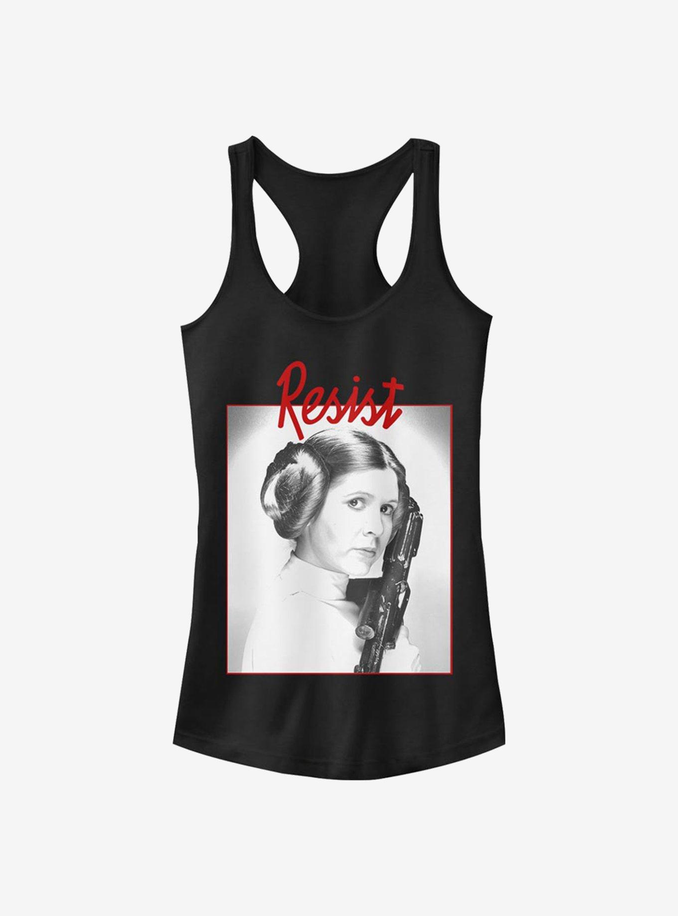 Star Wars Leia Resist Girls Tank, BLACK, hi-res