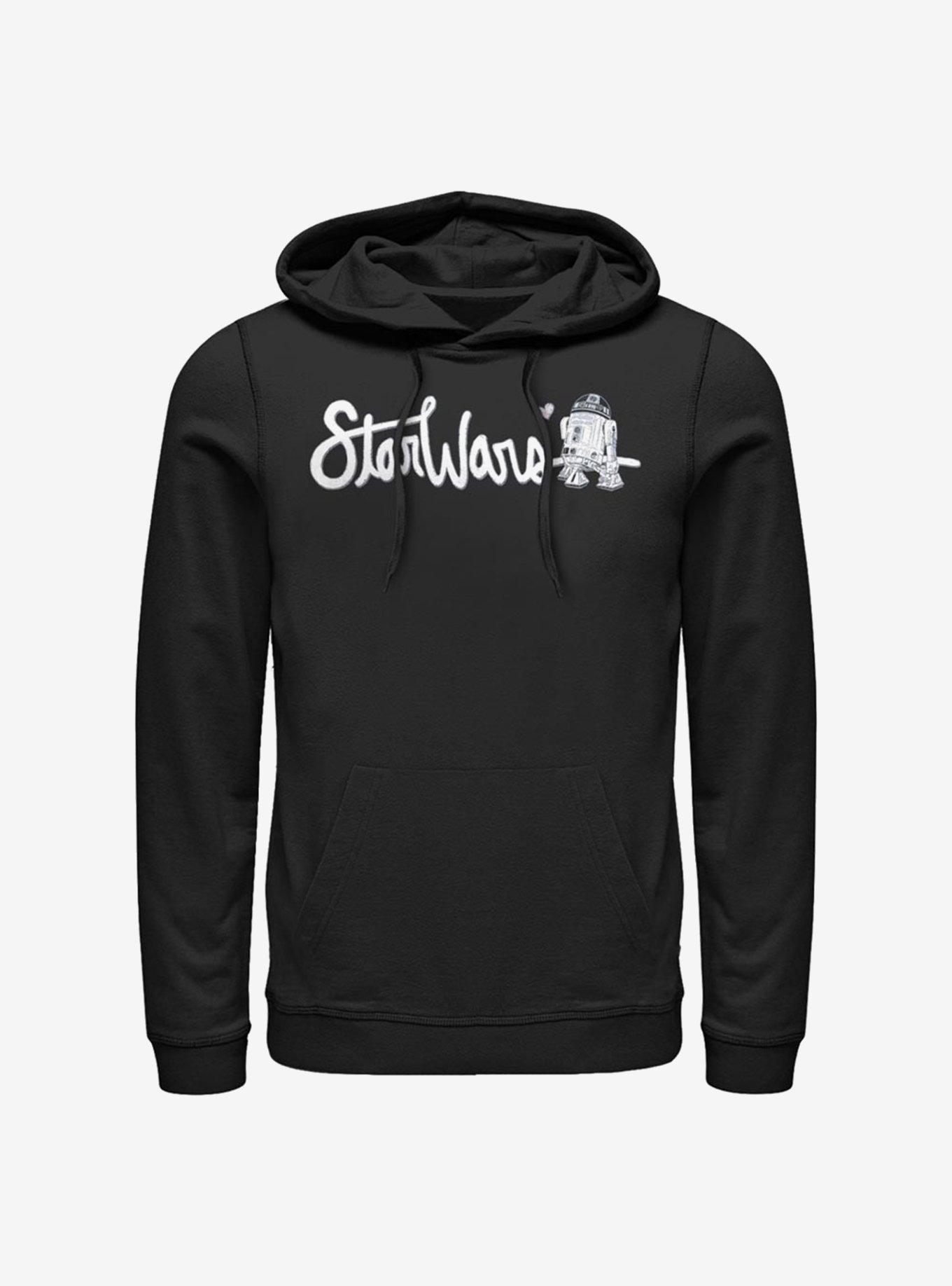 Star Wars Cursive R2 Hoodie, BLACK, hi-res