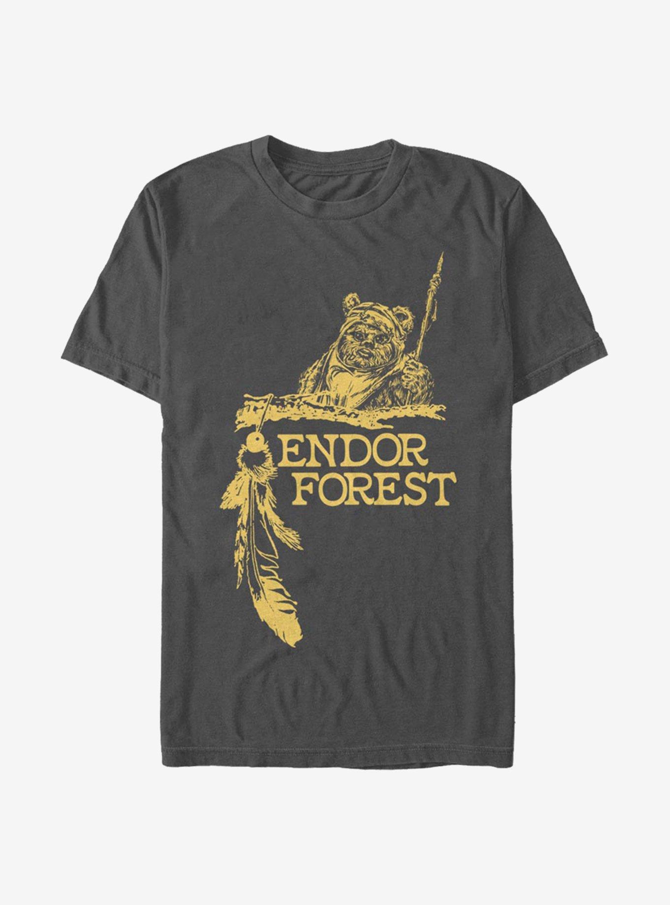 Star Wars Endor Forest T-Shirt, CHAR HTR, hi-res