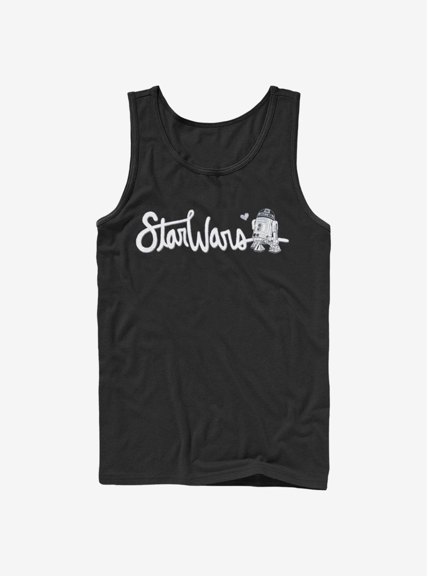 Star Wars Cursive R2 Tank, BLACK, hi-res