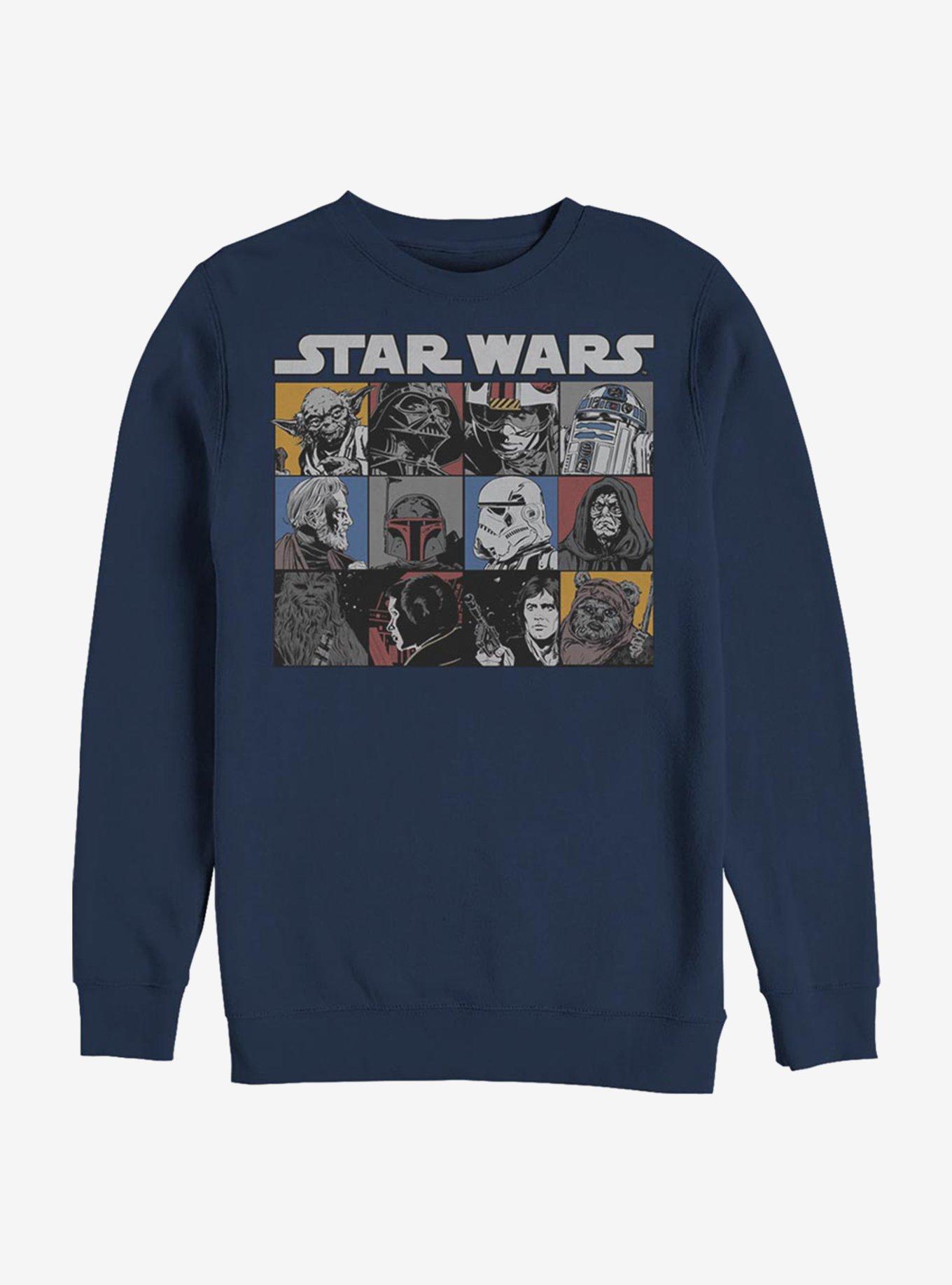 Star Wars Comic Strip Crew Sweatshirt, NAVY, hi-res