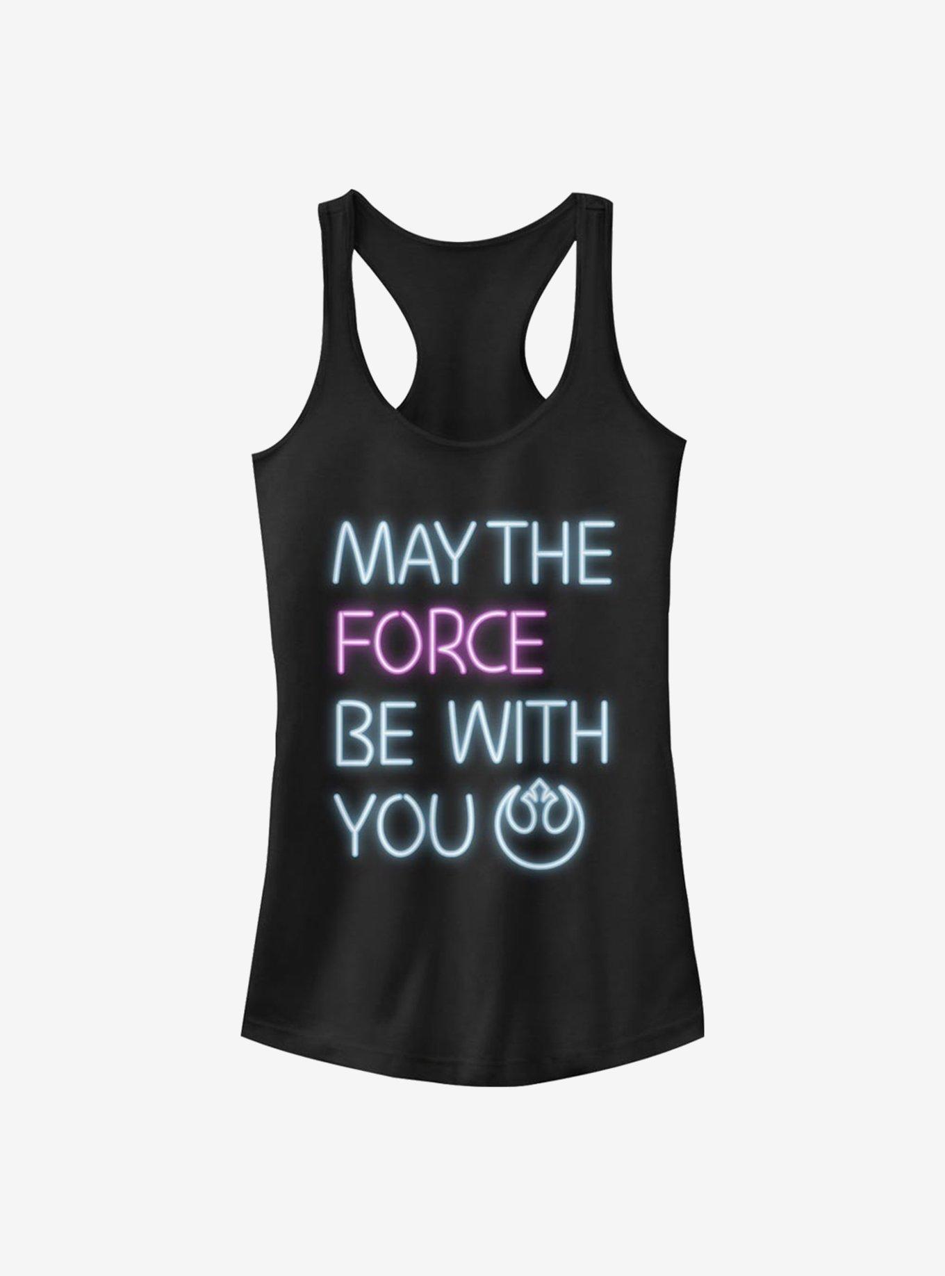 Star Wars May The Force Girls Tank, BLACK, hi-res