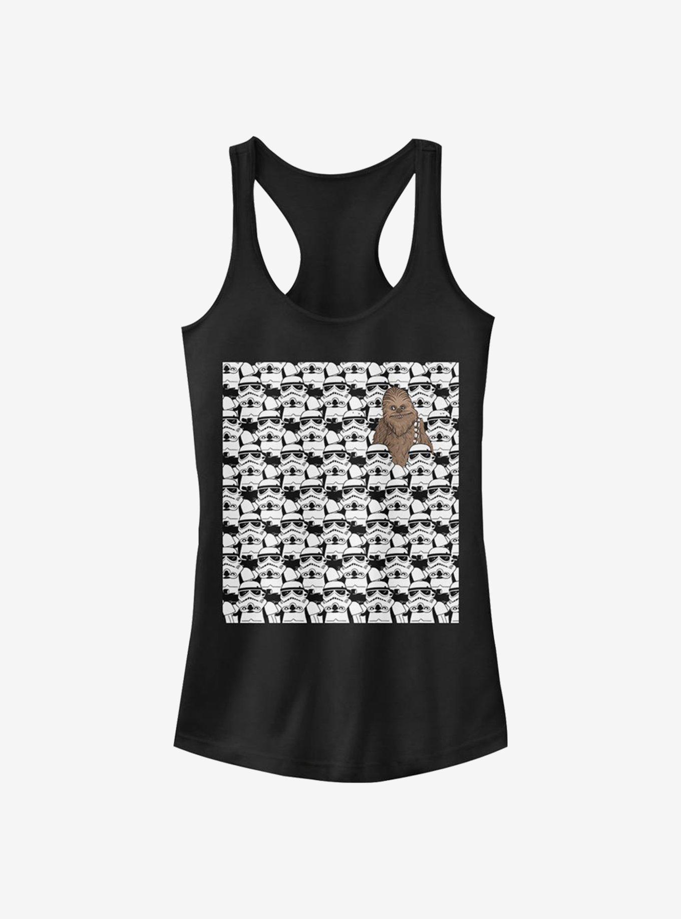 Star Wars What Is Chewie Doing There Girls Tank, BLACK, hi-res