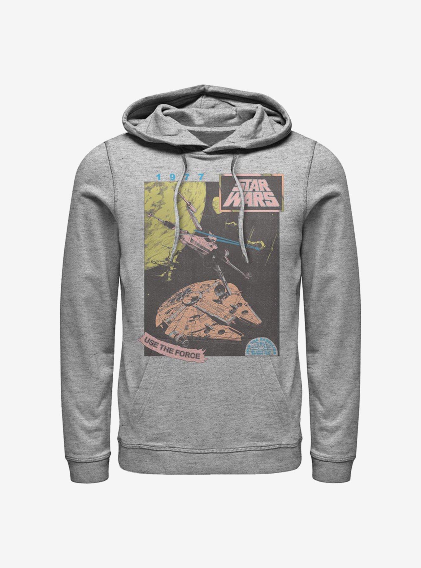 Star Wars 1977 Vintage Space Fighters Hoodie, ATH HTR, hi-res