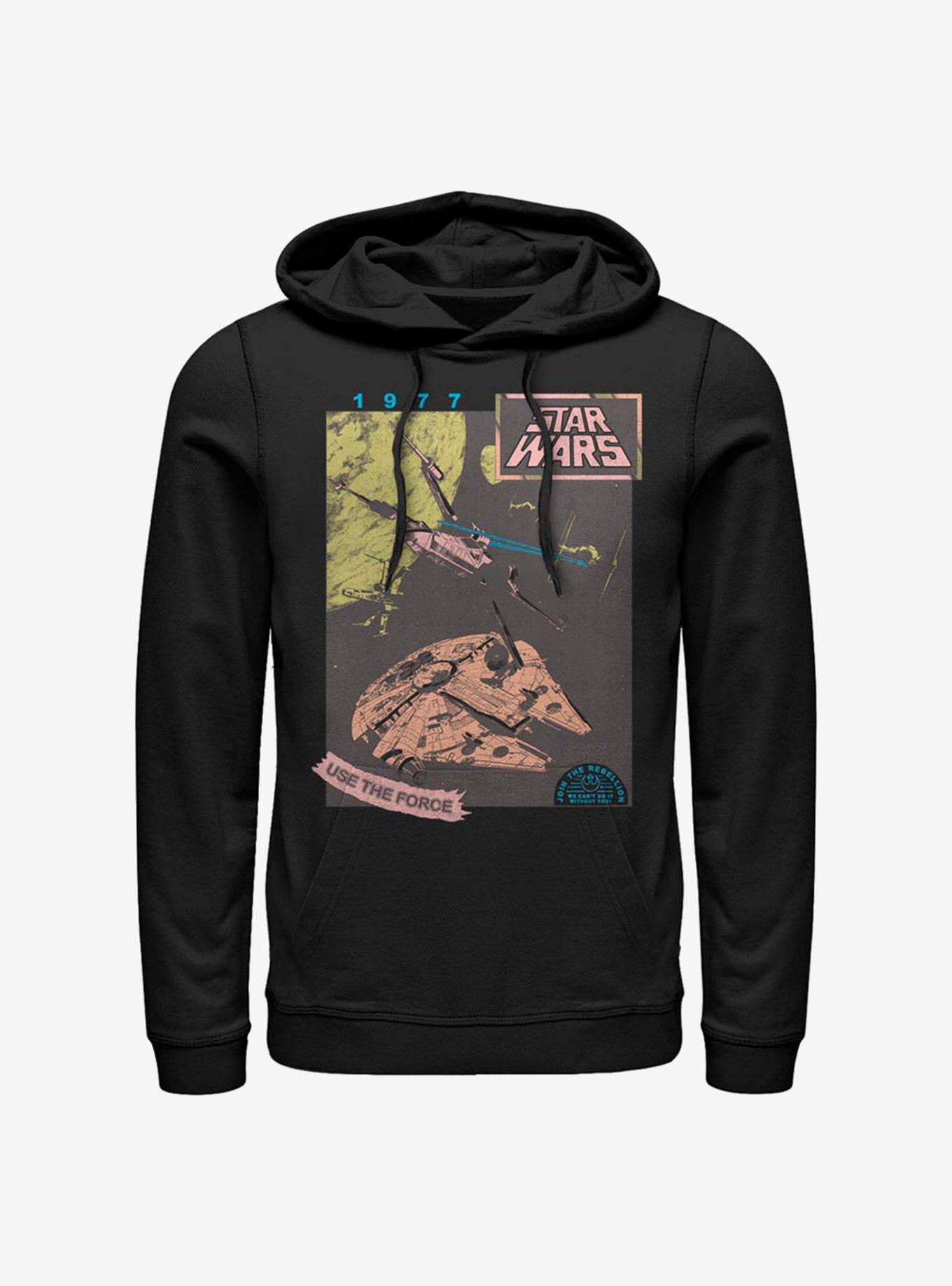 Star Wars 1977 Vintage Space Fighters Hoodie, BLACK, hi-res