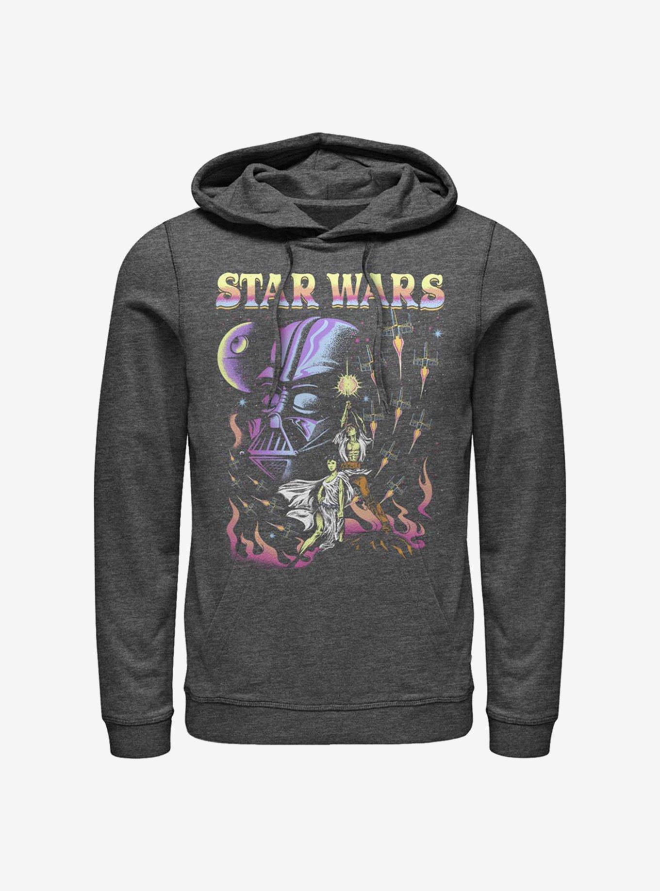 Star Wars Blacklight Dark Side Hoodie, CHAR HTR, hi-res