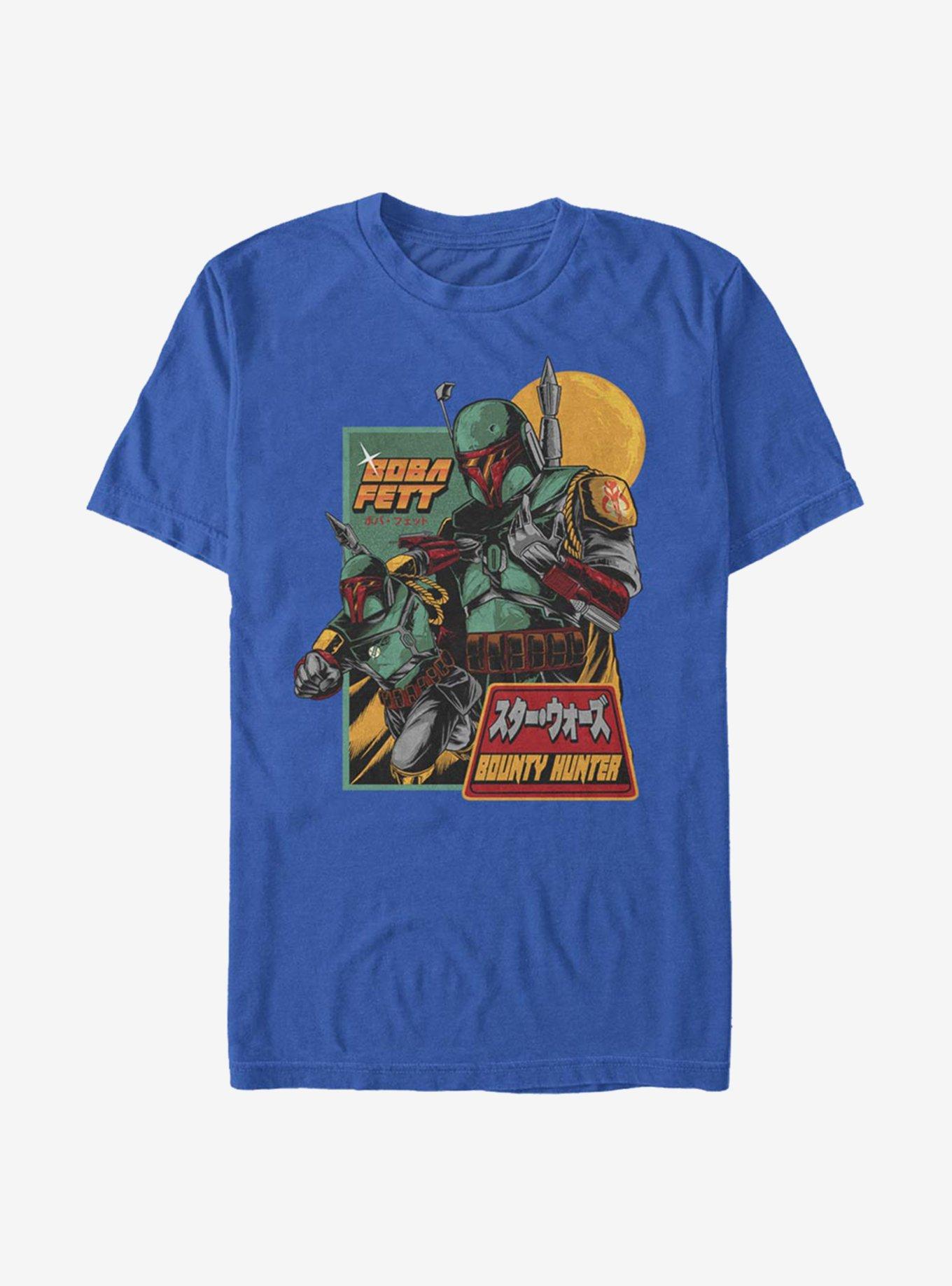 T-Shirt Nera Star Wars Boba Fett & Son – Cacciatore Di Taglie – Gildan Softstyle 100% Cotone