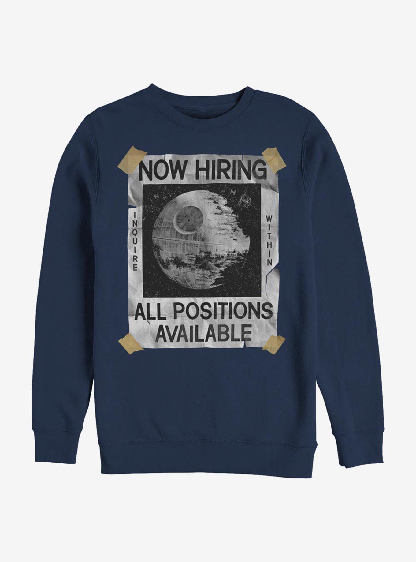 Star Wars All Positions Available Death Star Sweatshirt, NAVY, hi-res