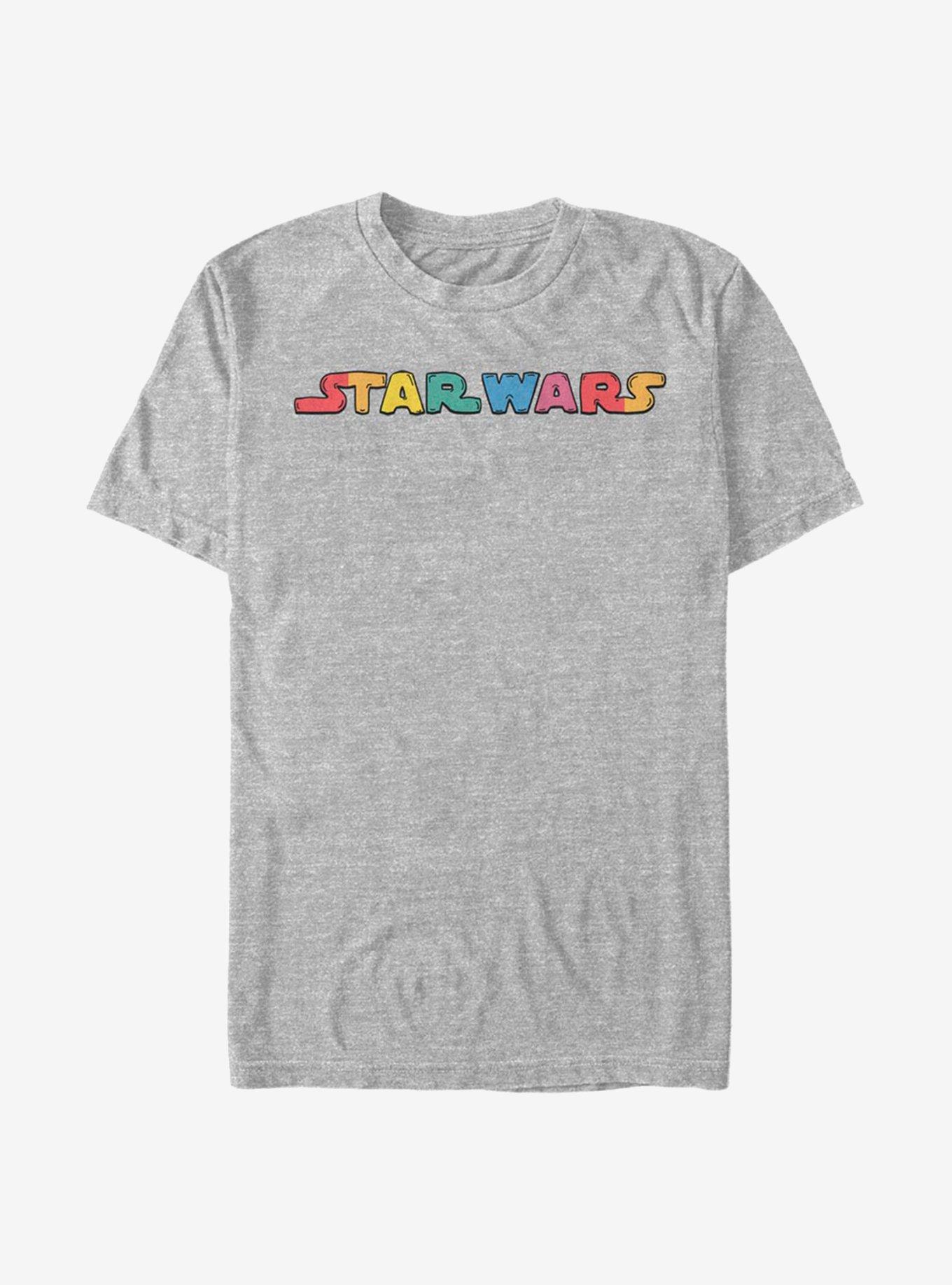 Star Wars Bold Text Rainbow T-Shirt, , hi-res