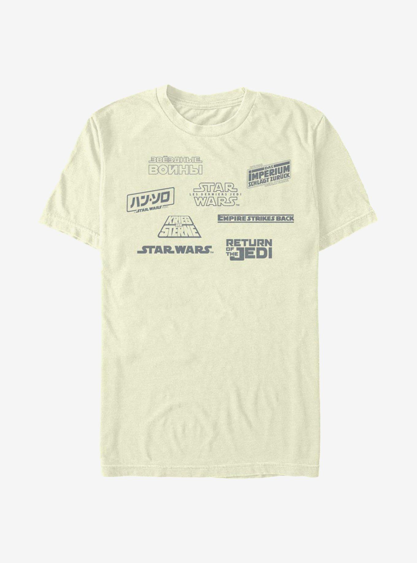 Star Wars Movie Titles T-Shirt, NATURAL, hi-res