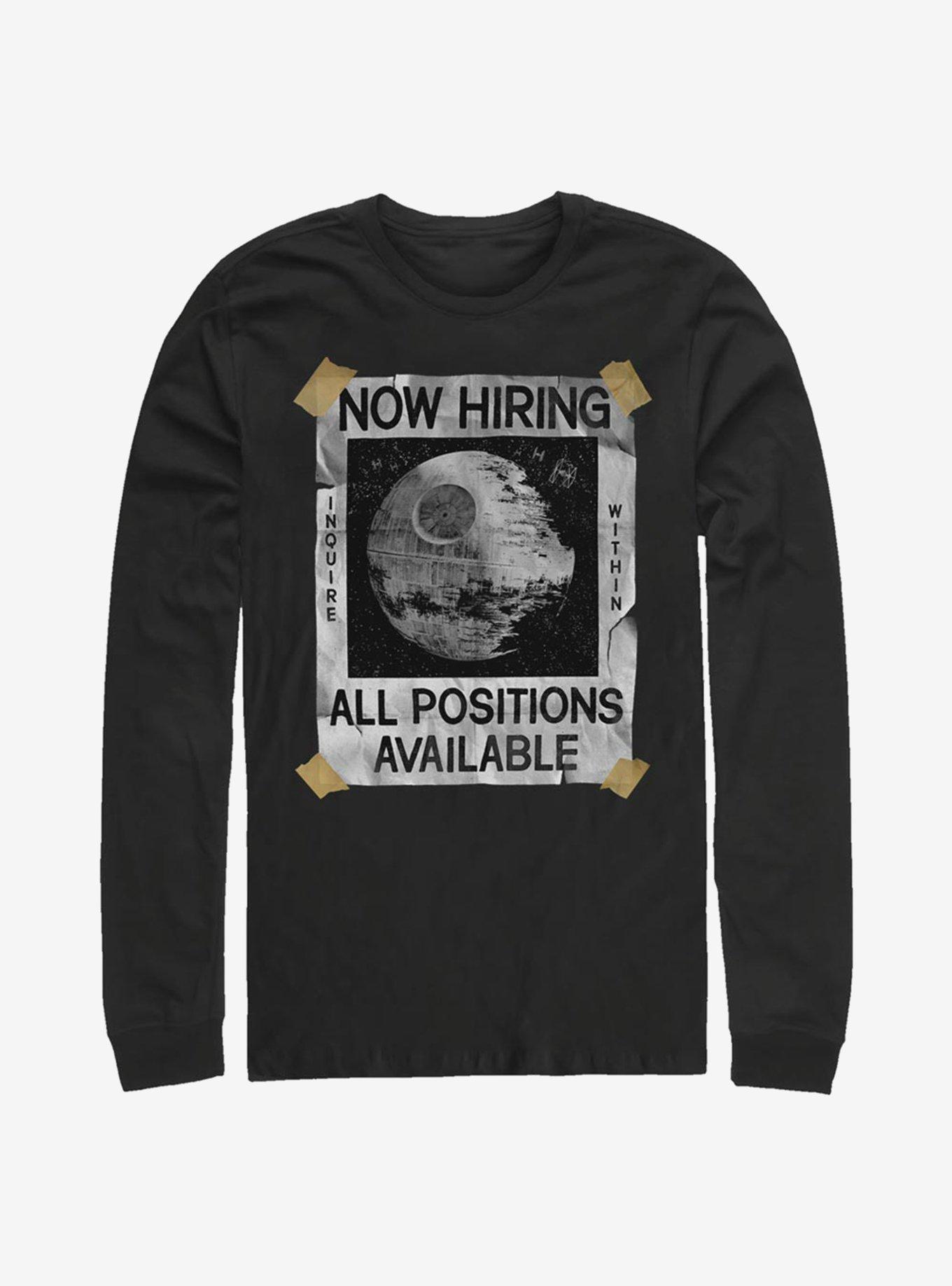 Star Wars All Positions Available Death Star Long-Sleeve T-Shirt, , hi-res