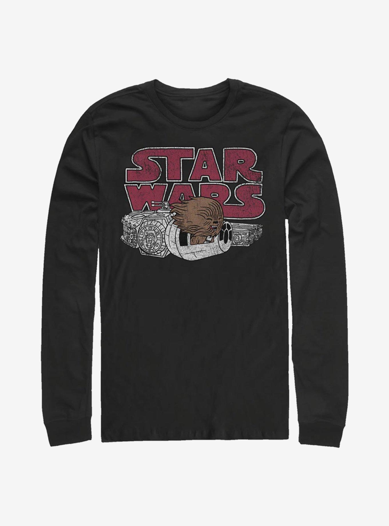 Star Wars Chewie Window Long-Sleeve T-Shirt, BLACK, hi-res