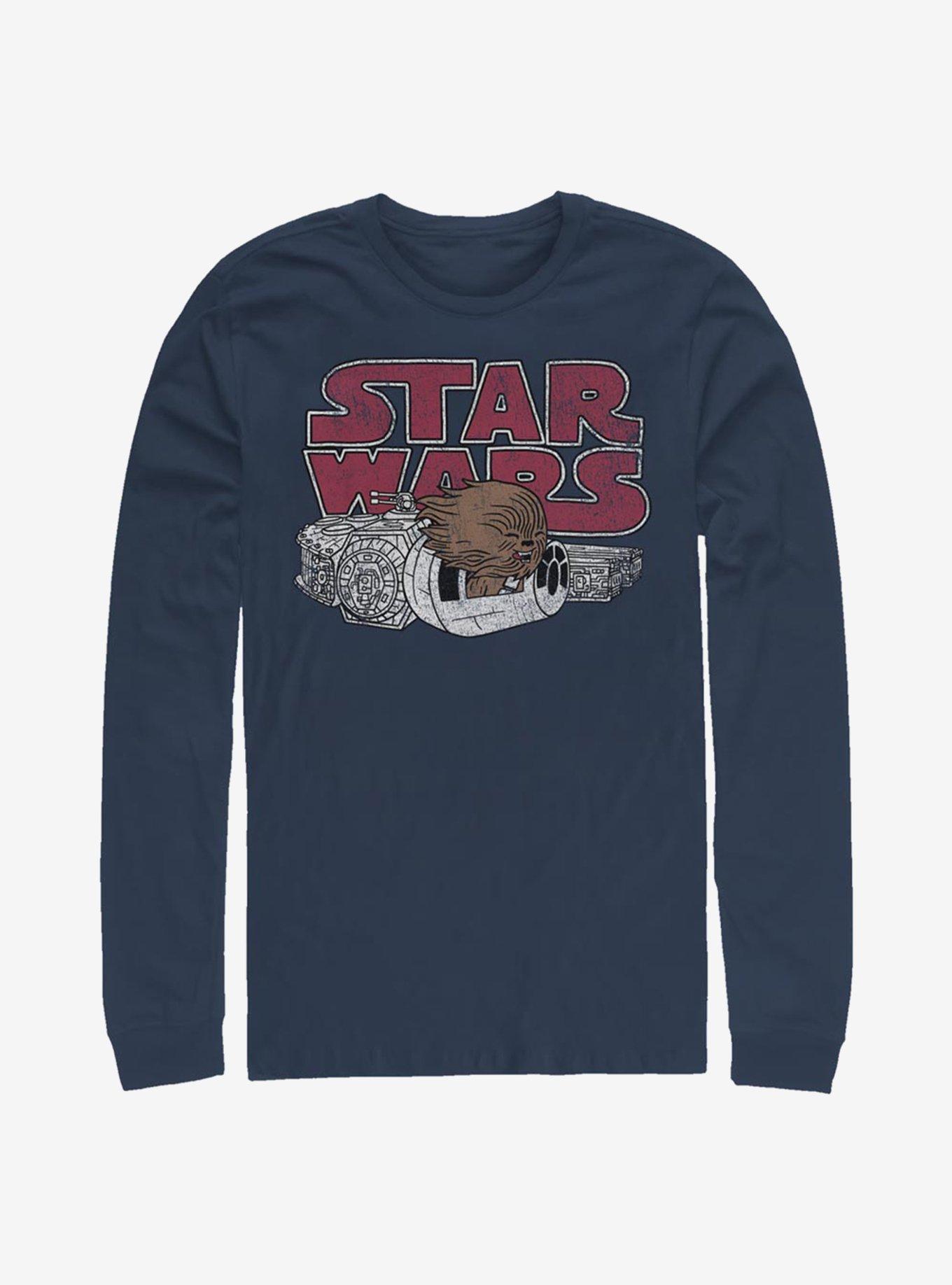 Star Wars Chewie Window Long-Sleeve T-Shirt, NAVY, hi-res
